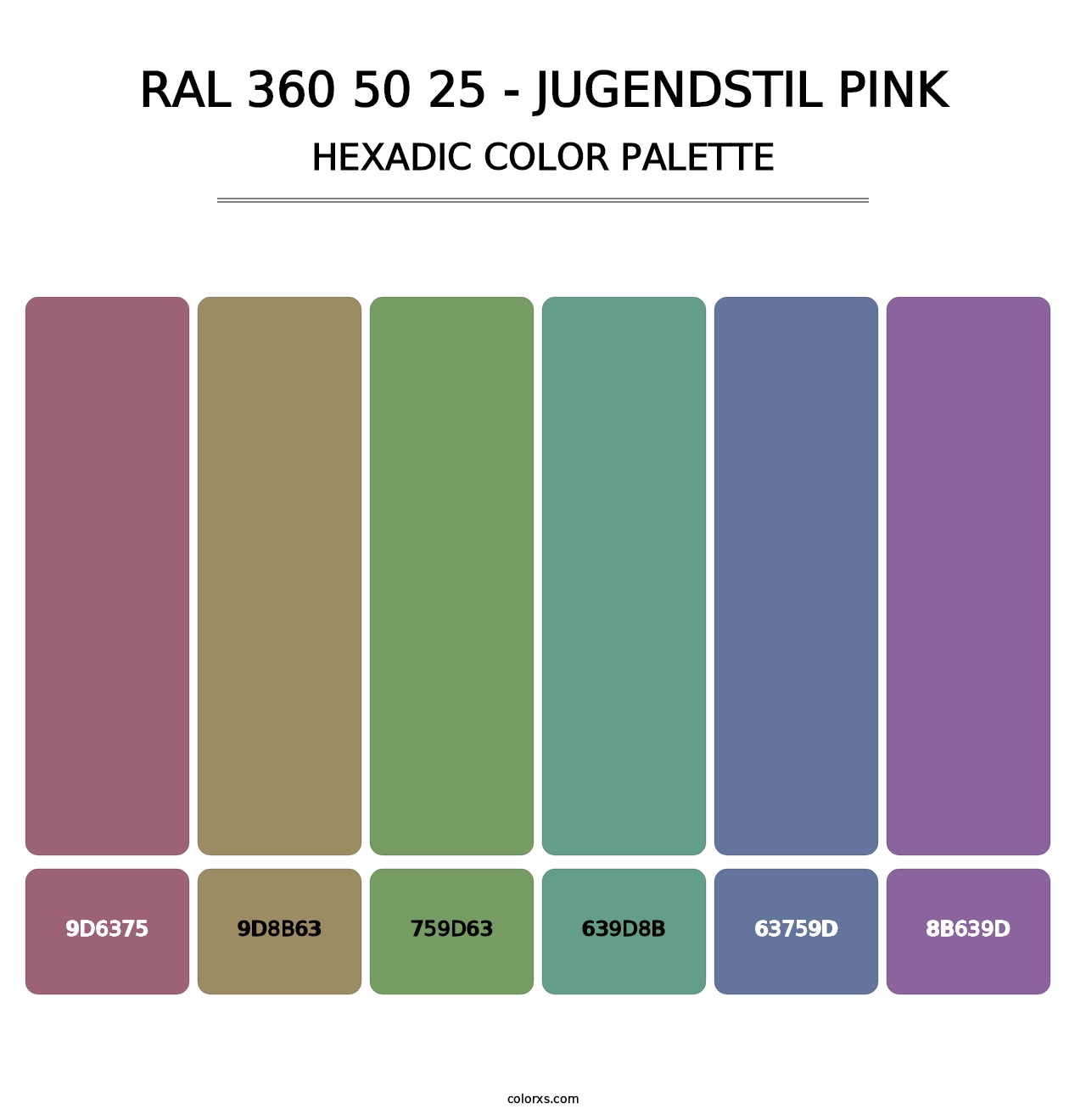 RAL 360 50 25 - Jugendstil Pink - Hexadic Color Palette