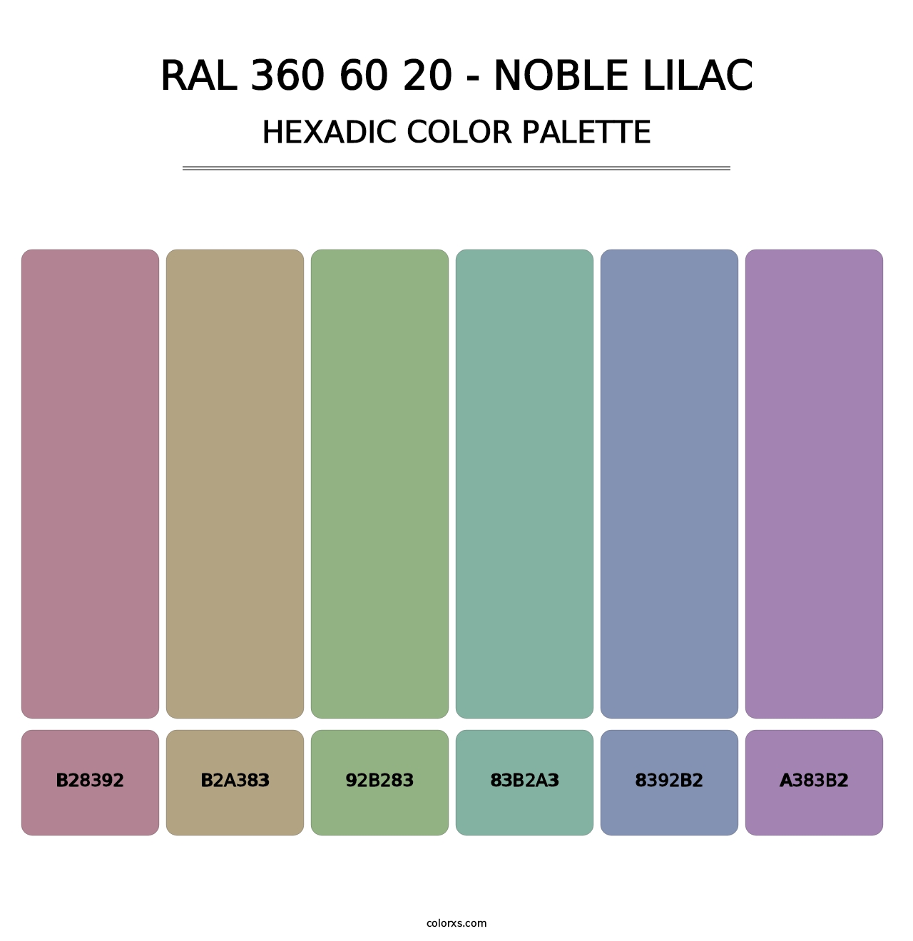 RAL 360 60 20 - Noble Lilac - Hexadic Color Palette