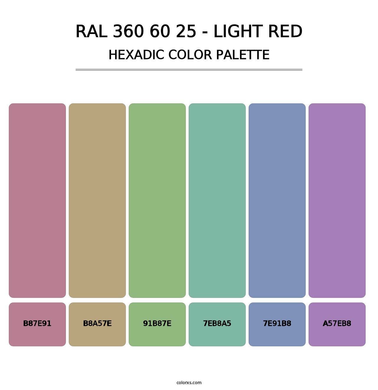 RAL 360 60 25 - Light Red - Hexadic Color Palette