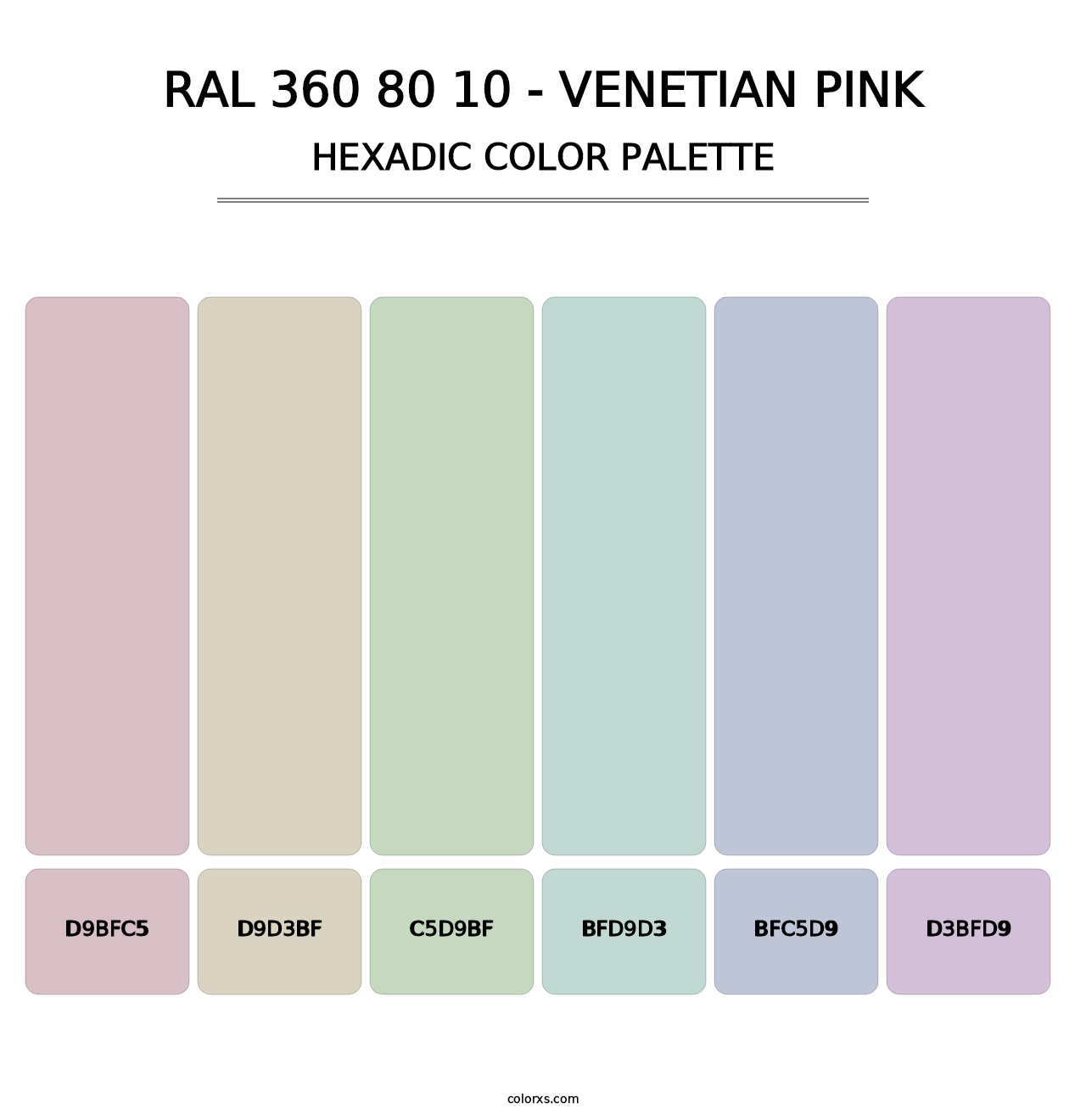 RAL 360 80 10 - Venetian Pink - Hexadic Color Palette
