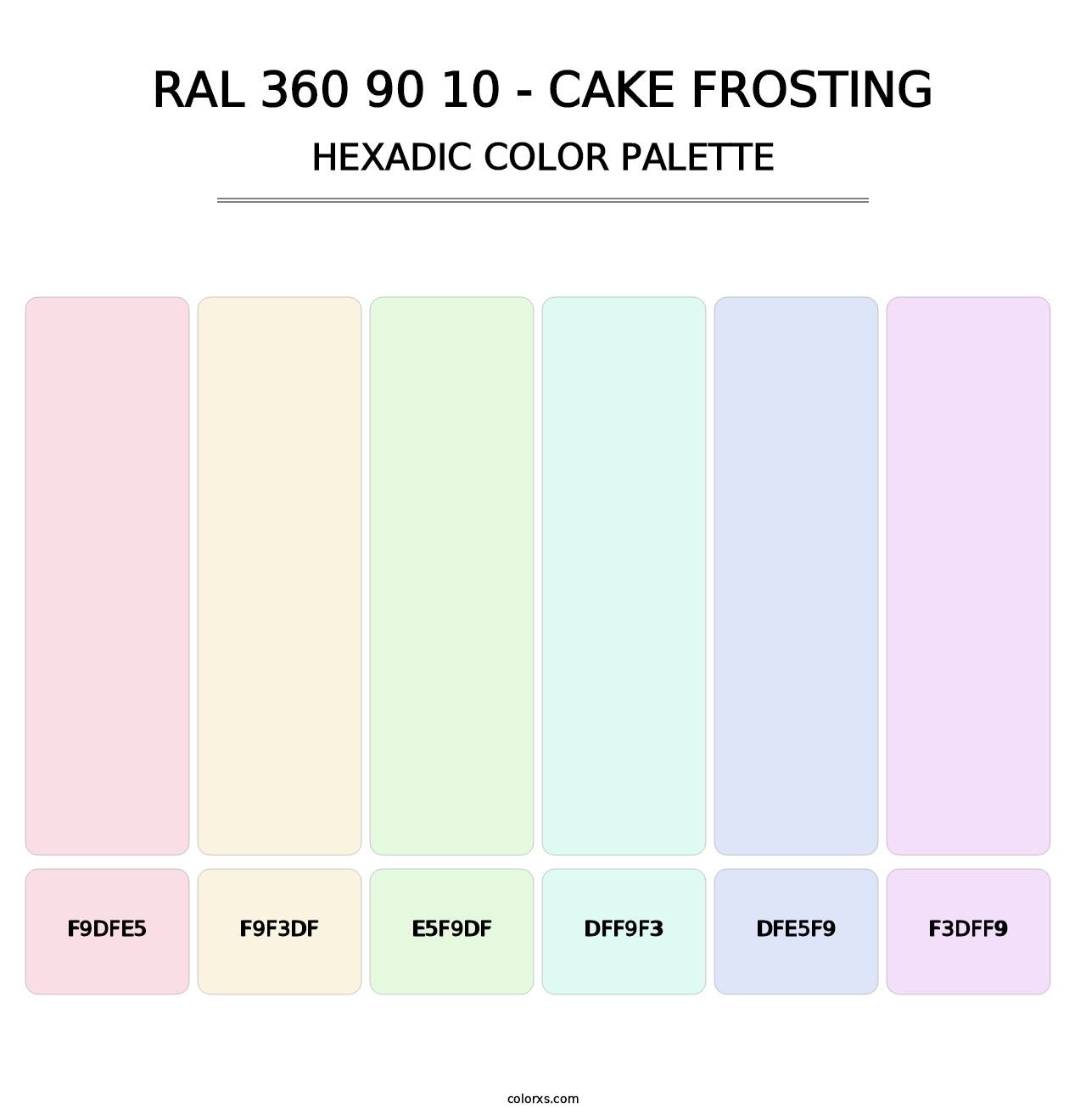 RAL 360 90 10 - Cake Frosting - Hexadic Color Palette
