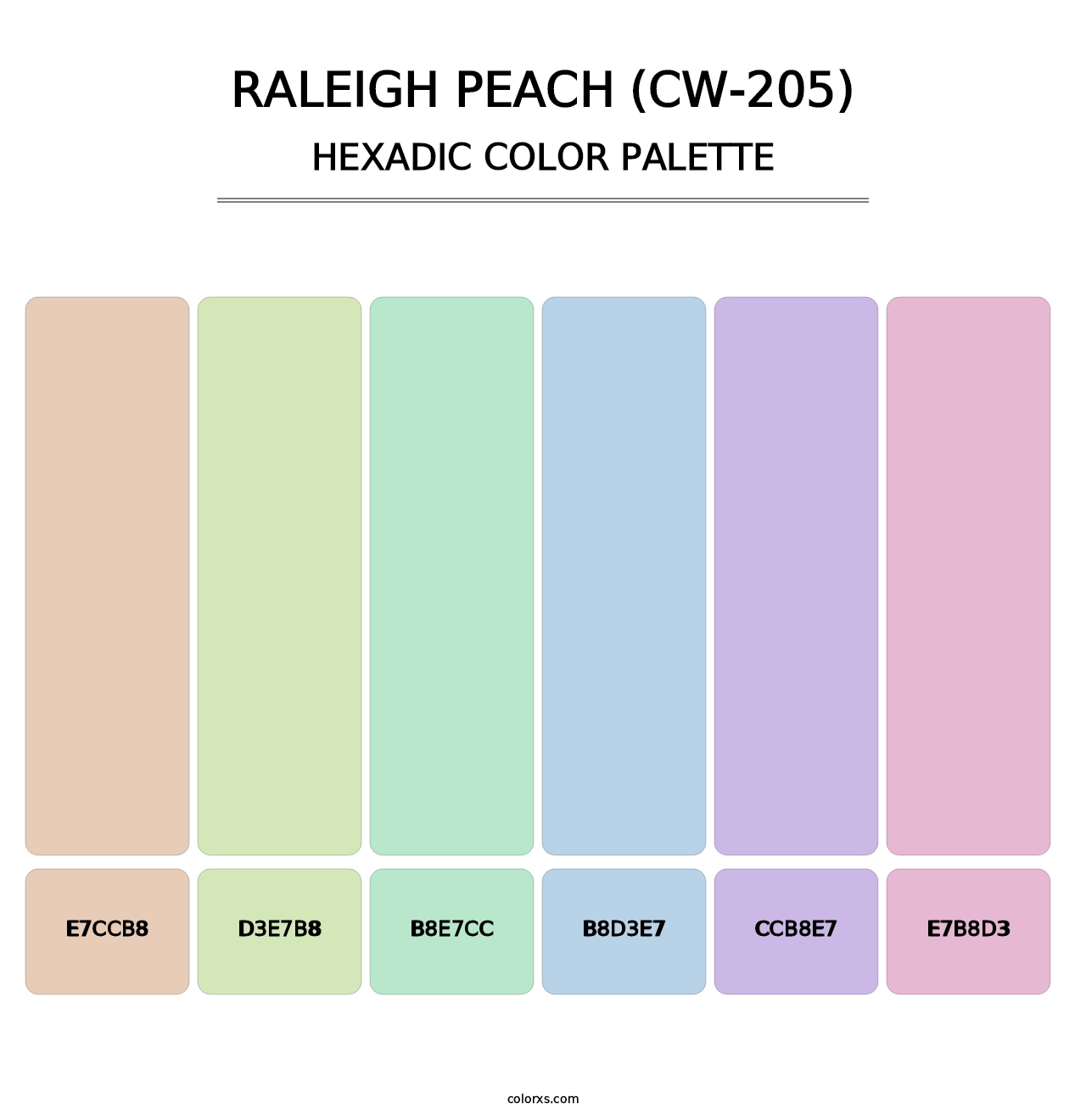 Raleigh Peach (CW-205) - Hexadic Color Palette