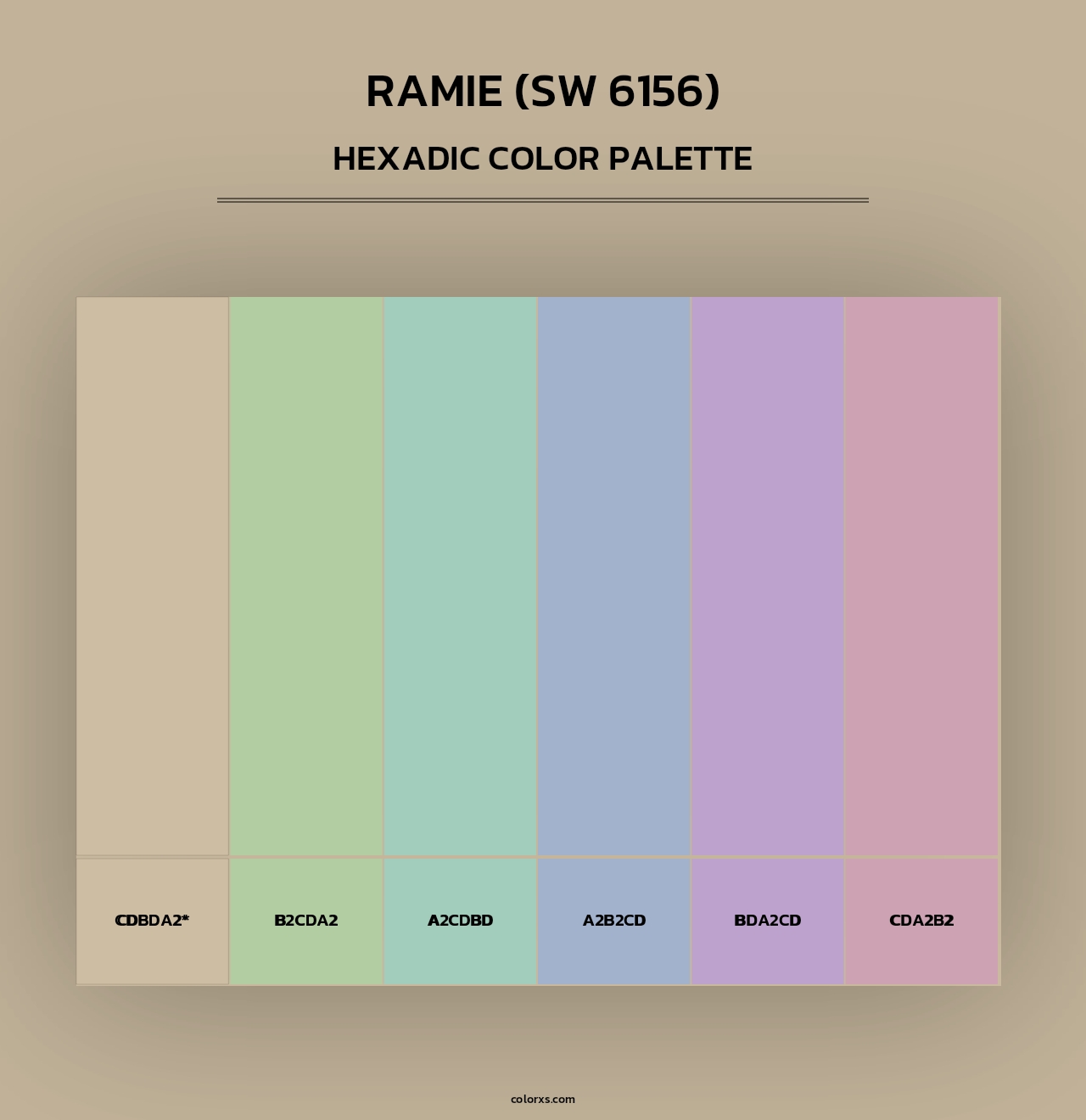 Ramie (SW 6156) - Hexadic Color Palette