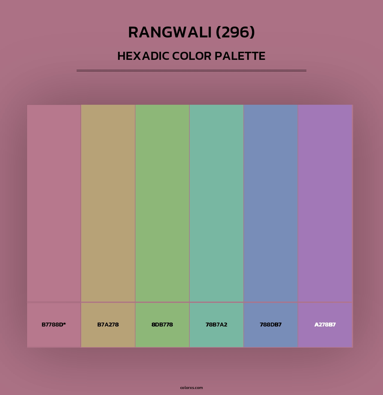 Rangwali (296) - Hexadic Color Palette