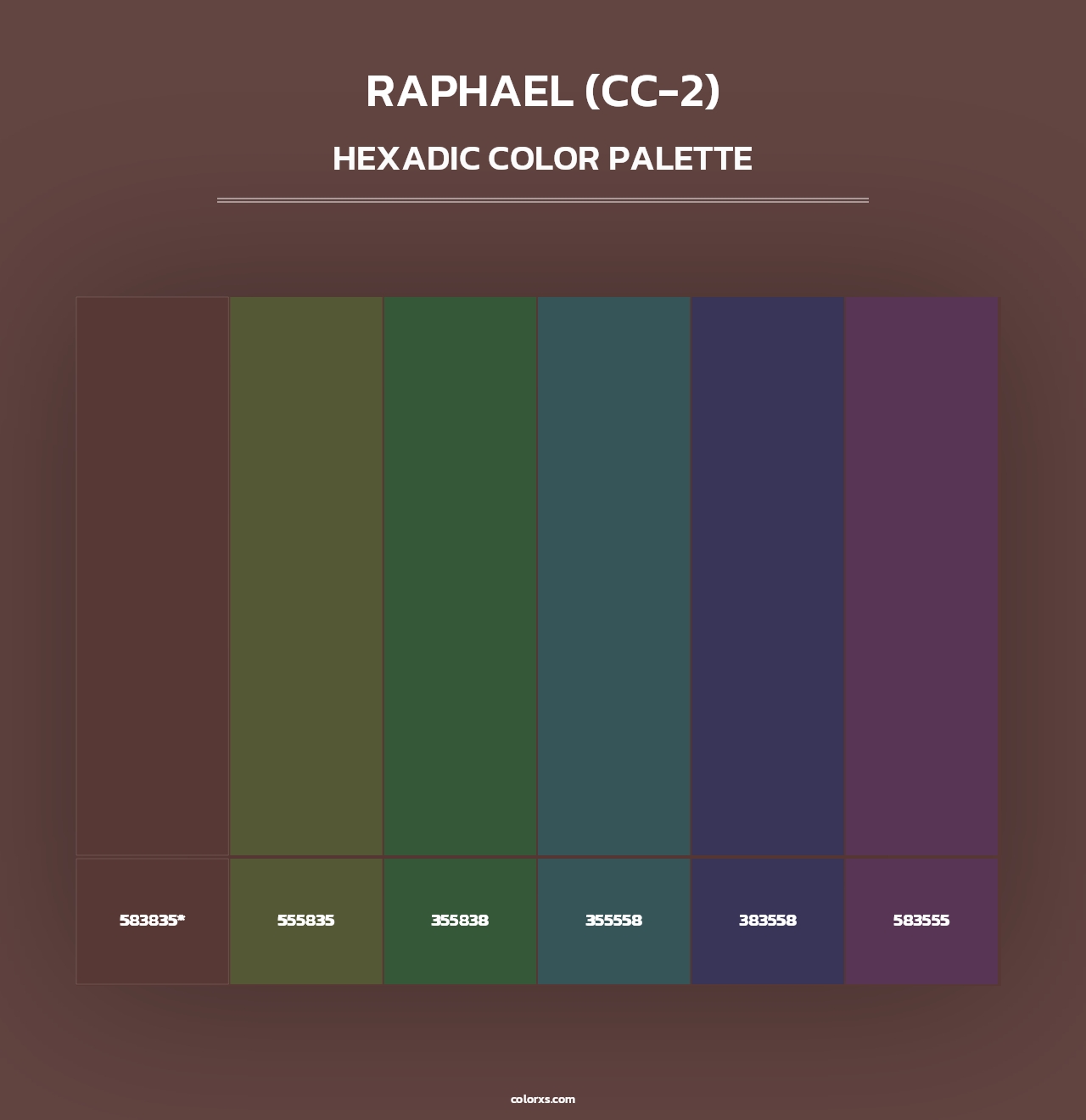Raphael (CC-2) - Hexadic Color Palette
