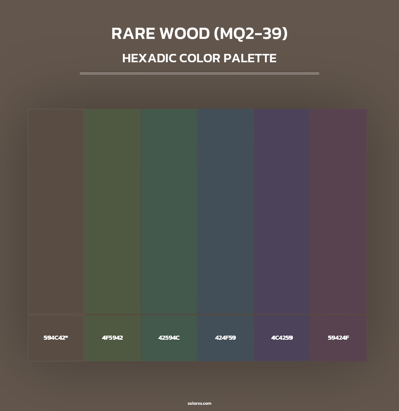 Rare Wood (MQ2-39) - Hexadic Color Palette