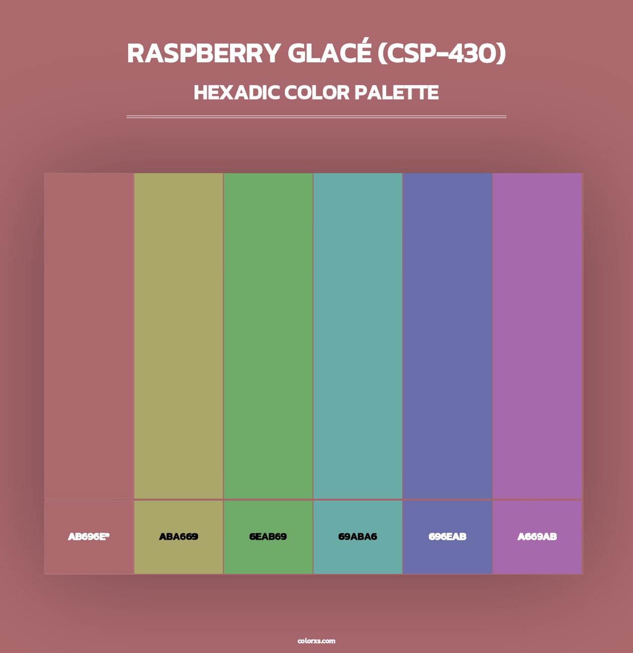 Raspberry Glacé (CSP-430) - Hexadic Color Palette