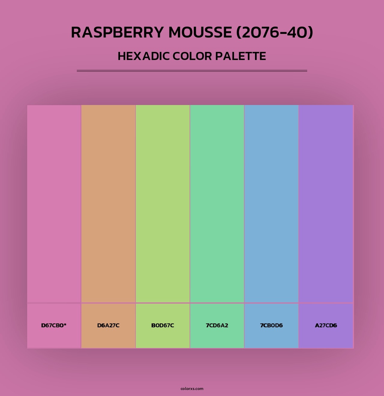 Raspberry Mousse (2076-40) - Hexadic Color Palette