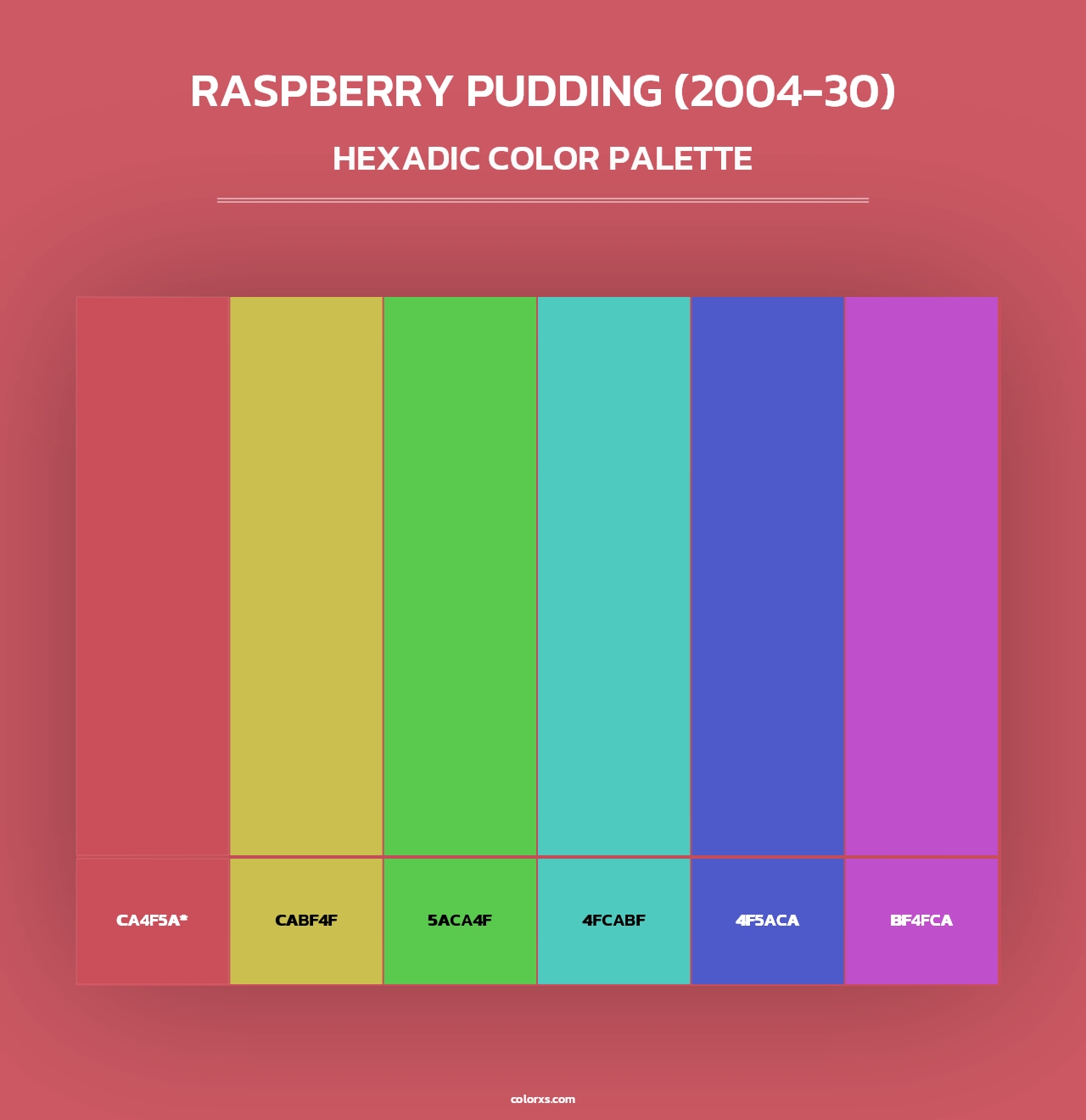 Raspberry Pudding (2004-30) - Hexadic Color Palette