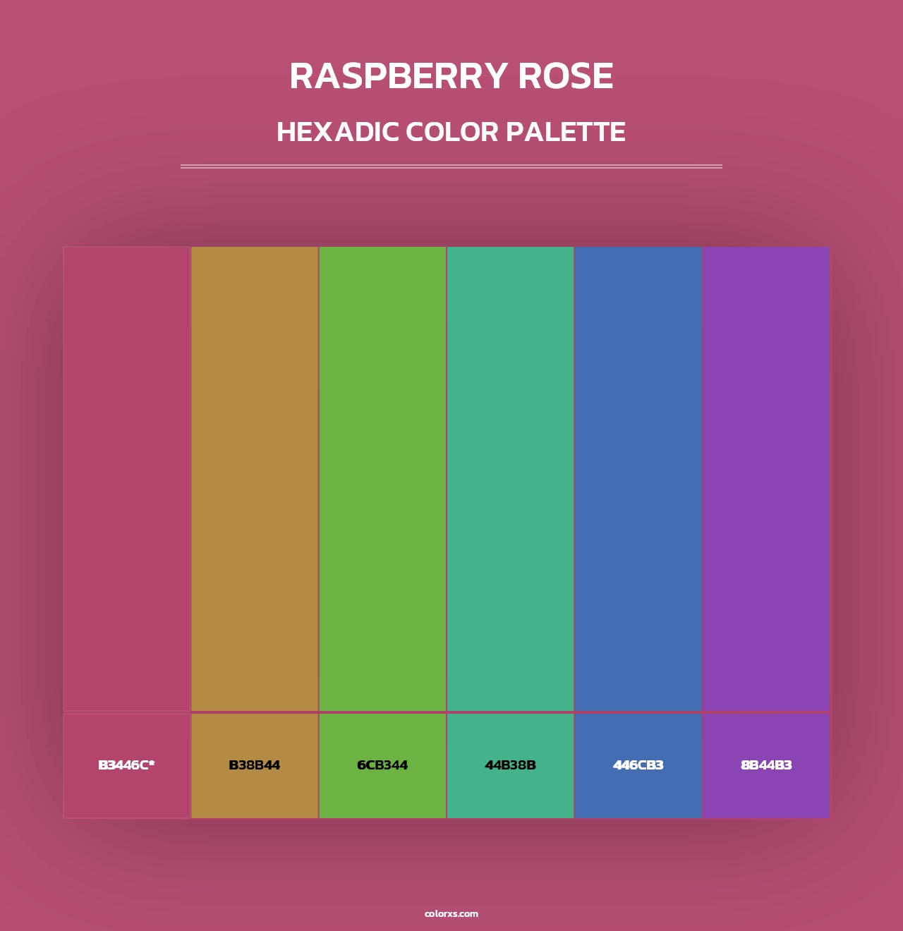 Raspberry Rose - Hexadic Color Palette