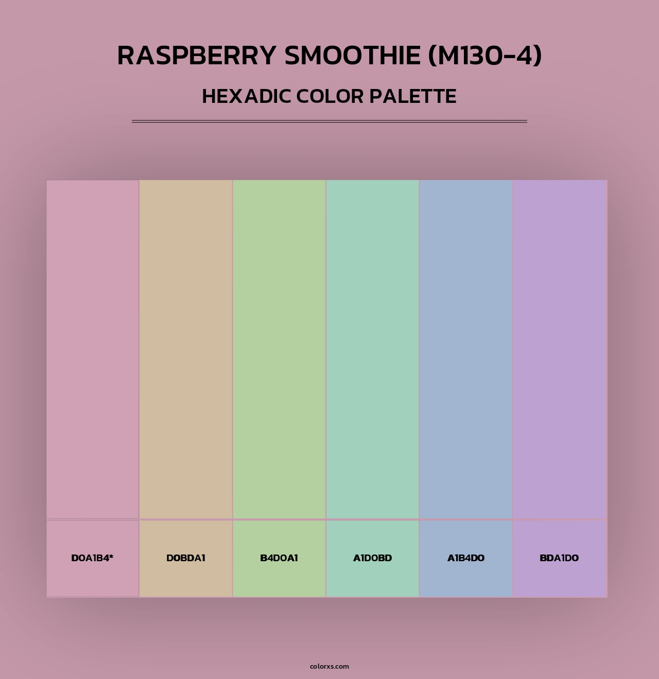 Raspberry Smoothie (M130-4) - Hexadic Color Palette