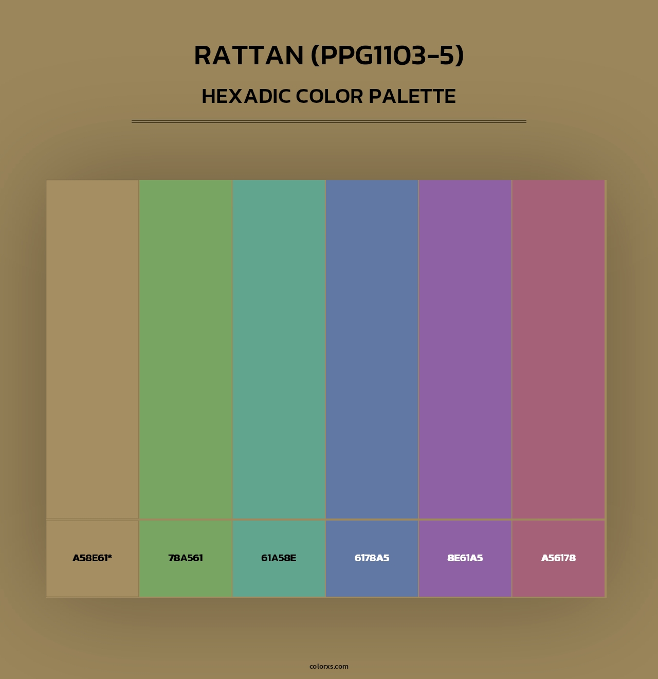 Rattan (PPG1103-5) - Hexadic Color Palette