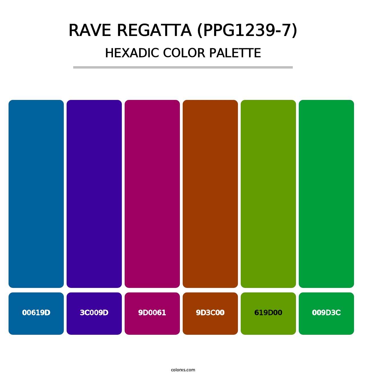 Rave Regatta (PPG1239-7) - Hexadic Color Palette