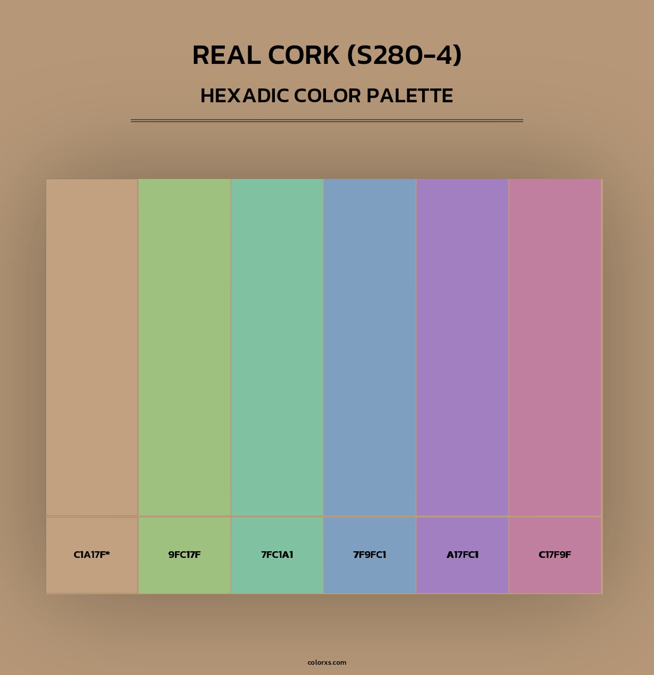 Real Cork (S280-4) - Hexadic Color Palette