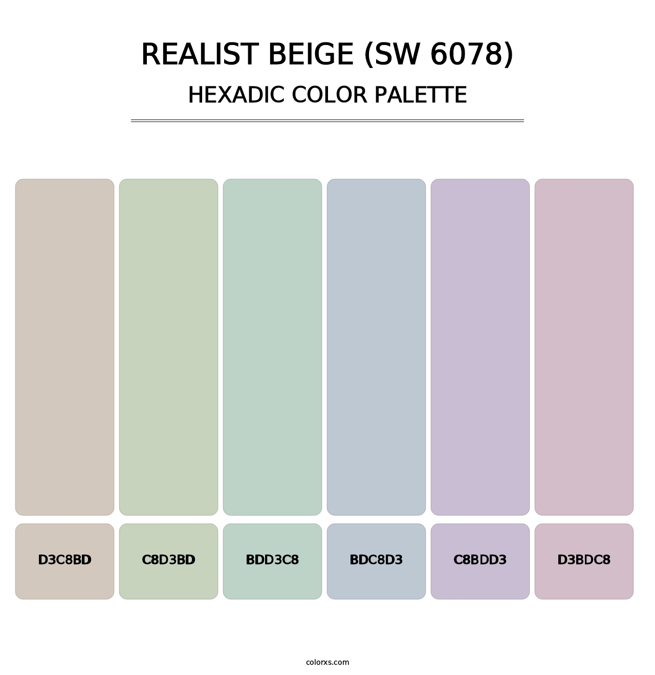 Realist Beige (SW 6078) - Hexadic Color Palette