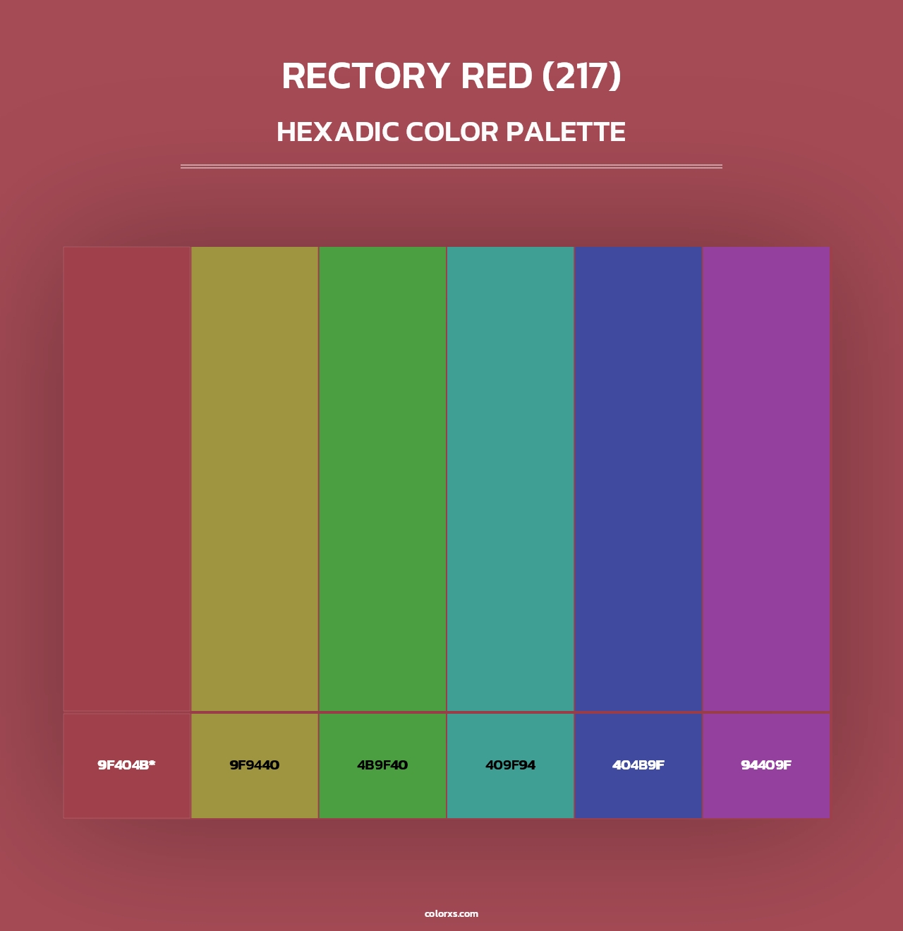 Rectory Red (217) - Hexadic Color Palette