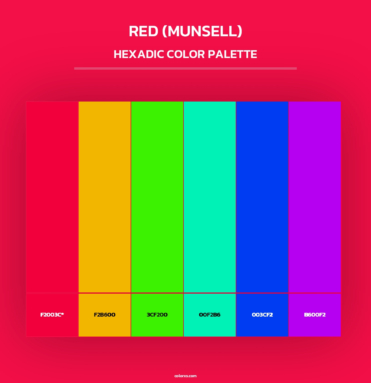 Red (Munsell) - Hexadic Color Palette