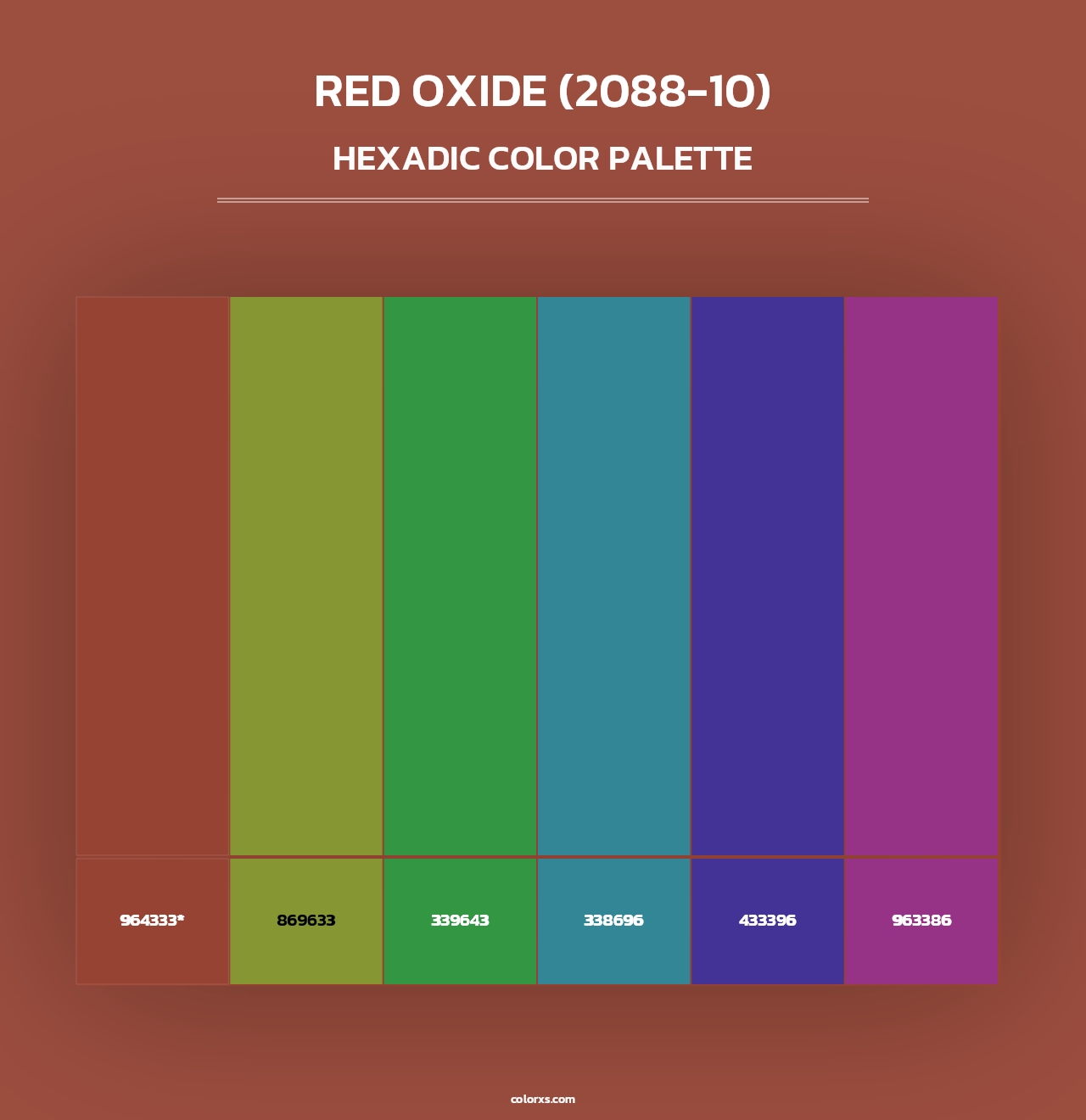 Red Oxide (2088-10) - Hexadic Color Palette