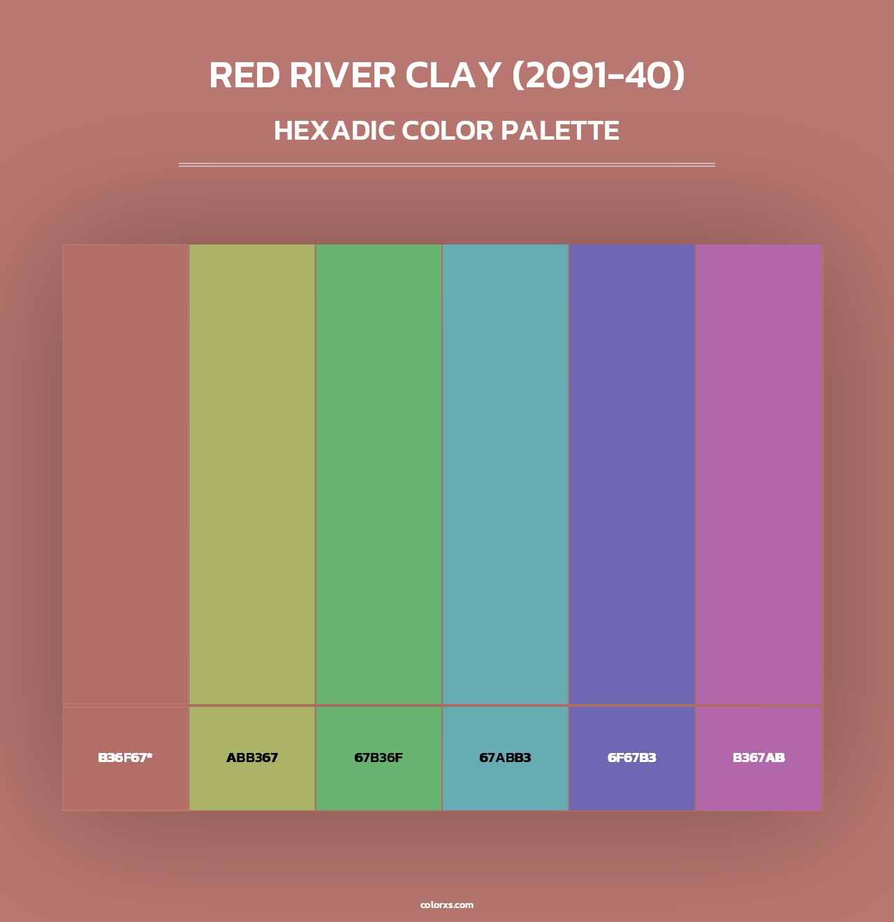 Red River Clay (2091-40) - Hexadic Color Palette