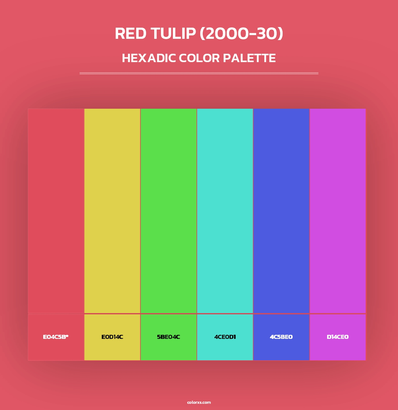 Red Tulip (2000-30) - Hexadic Color Palette