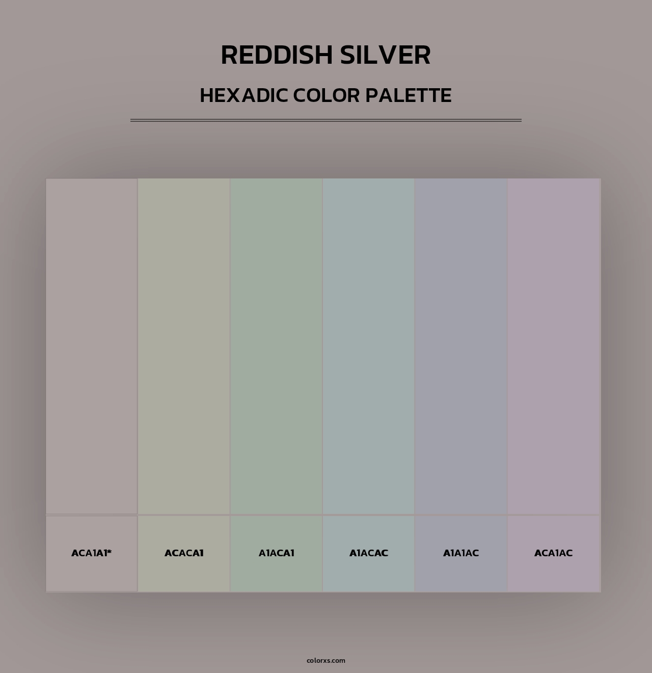 Reddish Silver - Hexadic Color Palette