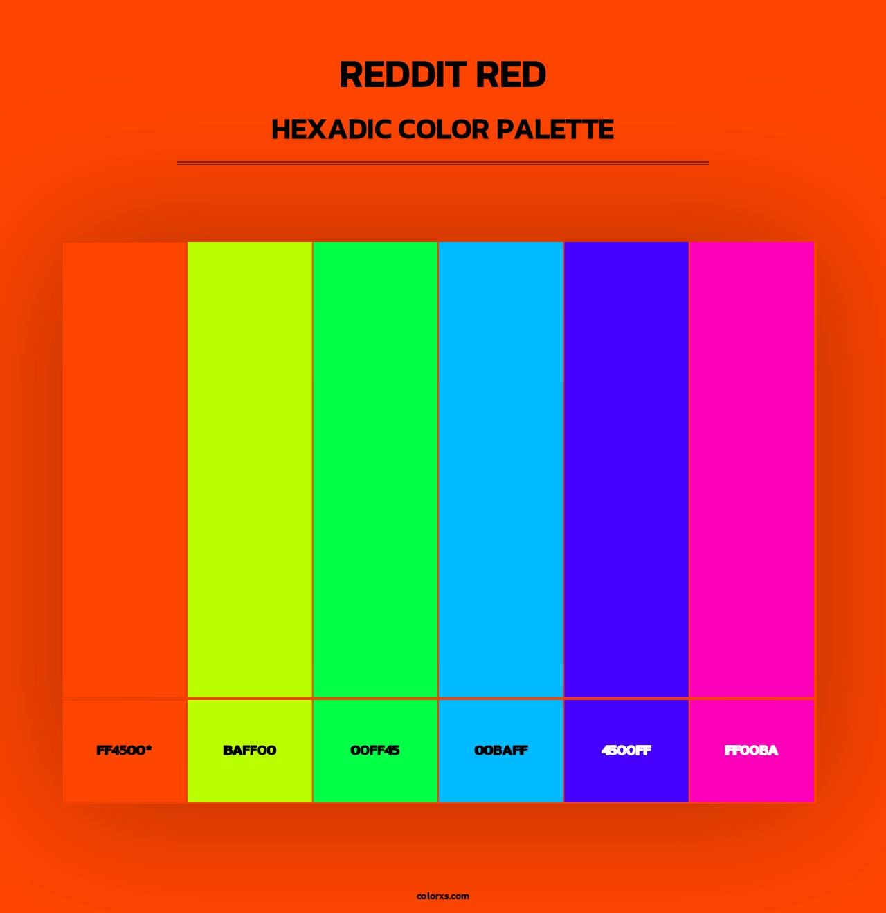Reddit Red - Hexadic Color Palette