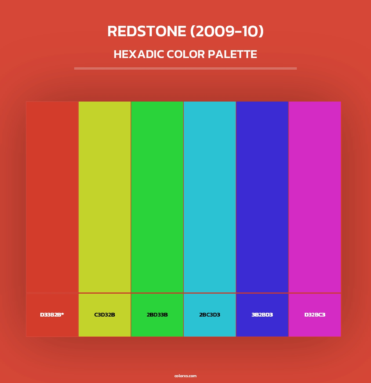 Redstone (2009-10) - Hexadic Color Palette