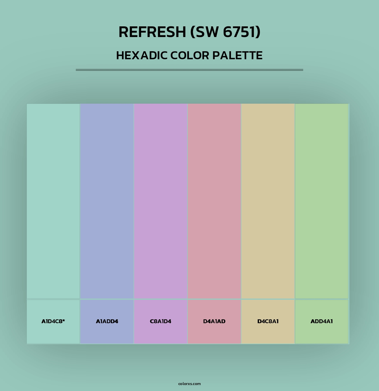 Refresh (SW 6751) - Hexadic Color Palette