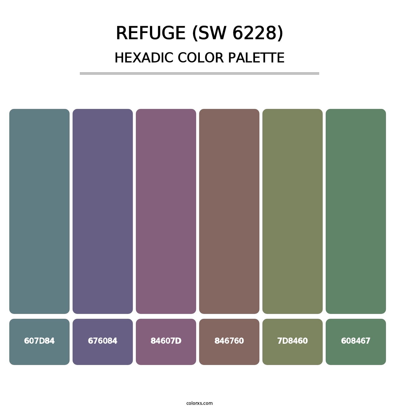 Refuge (SW 6228) - Hexadic Color Palette