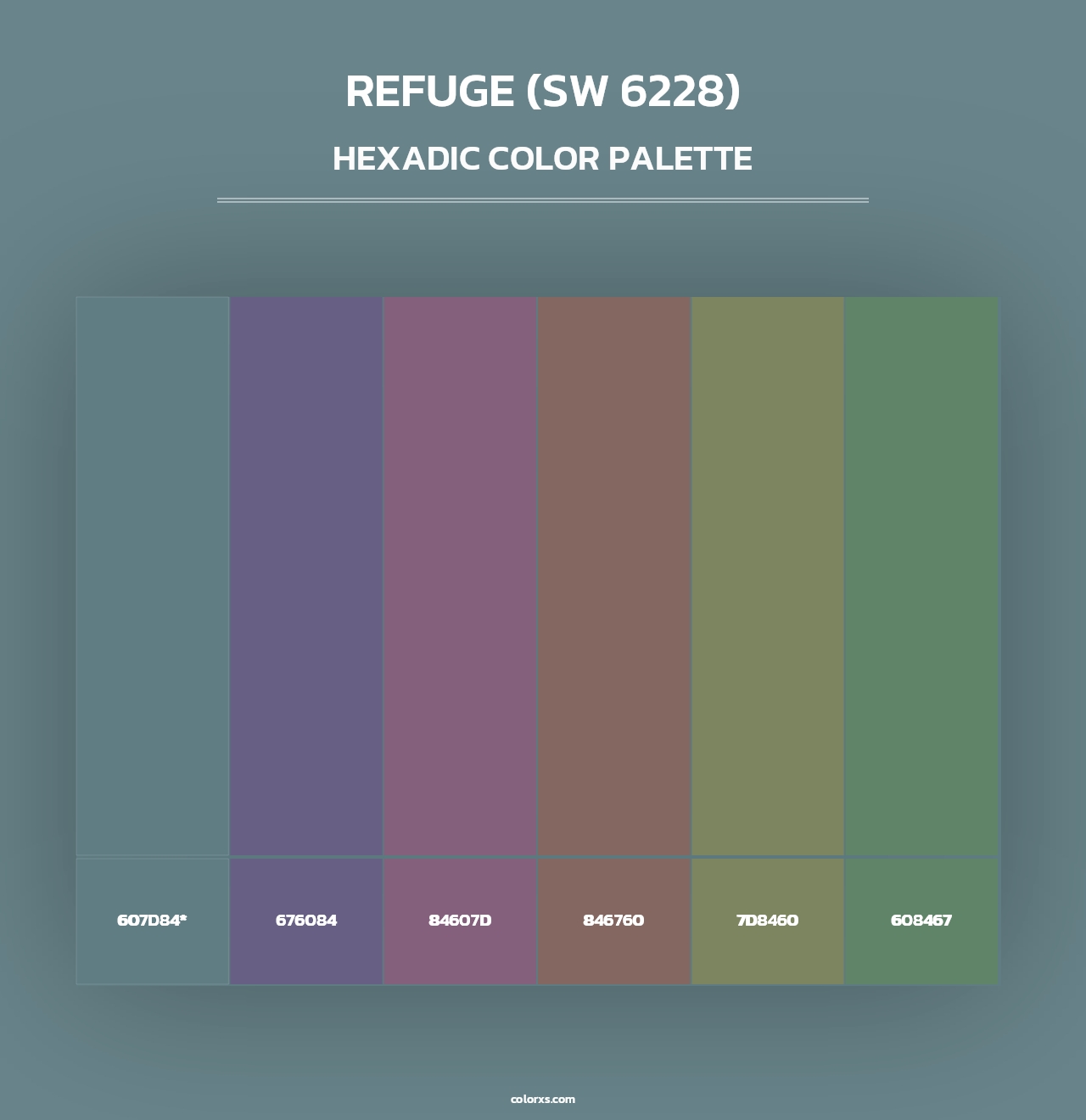 Refuge (SW 6228) - Hexadic Color Palette