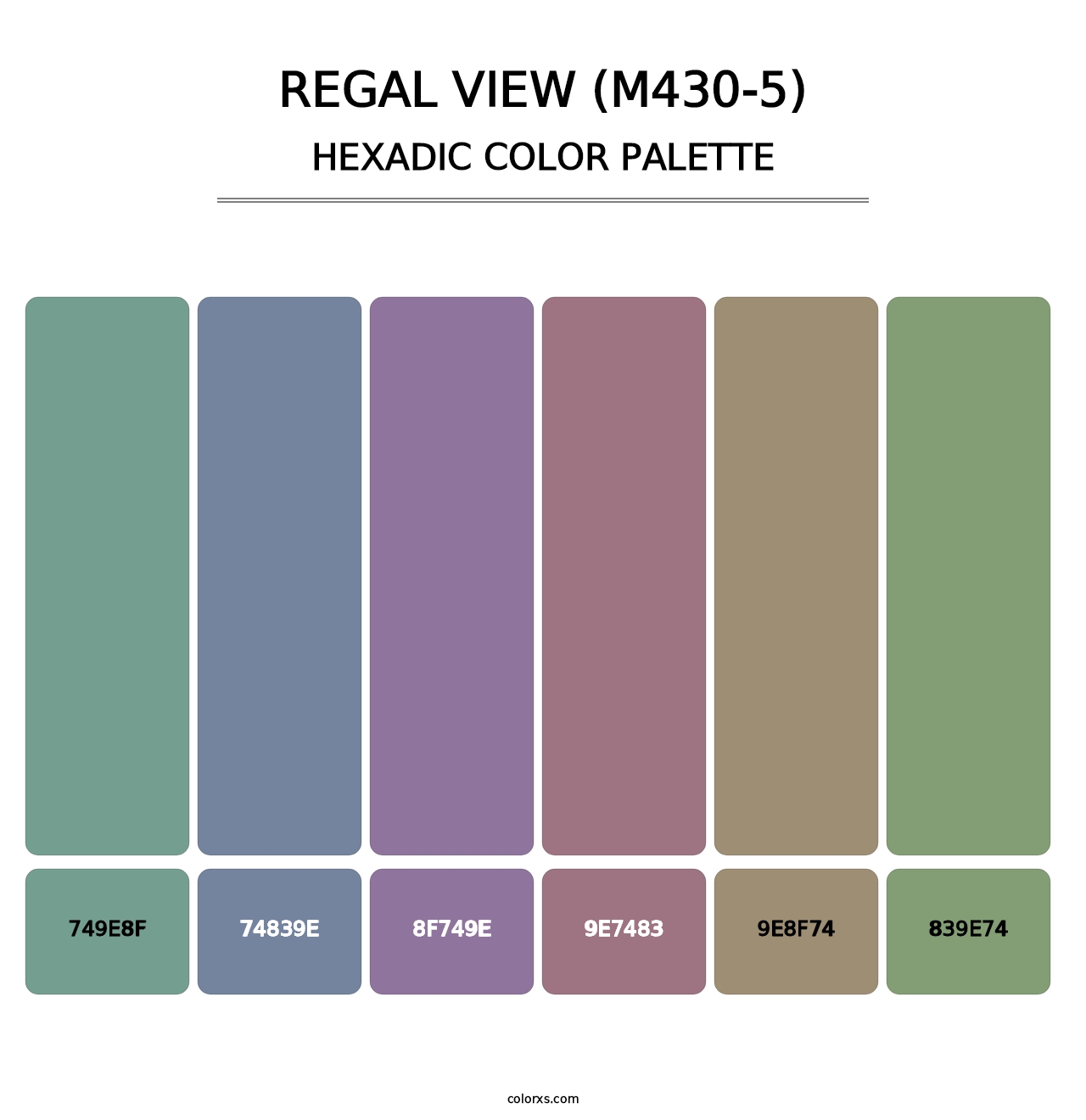 Regal View (M430-5) - Hexadic Color Palette