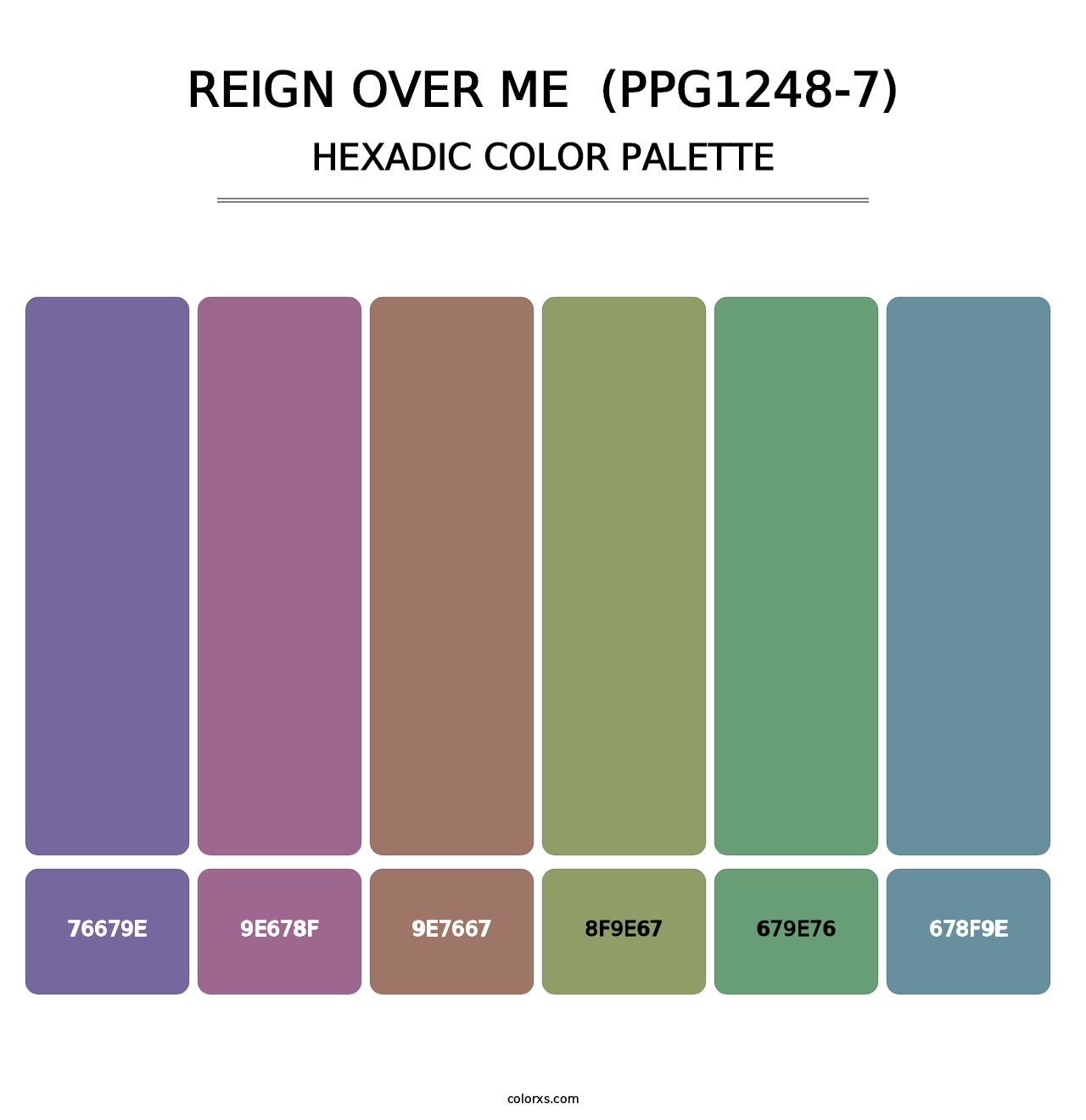 Reign Over Me  (PPG1248-7) - Hexadic Color Palette