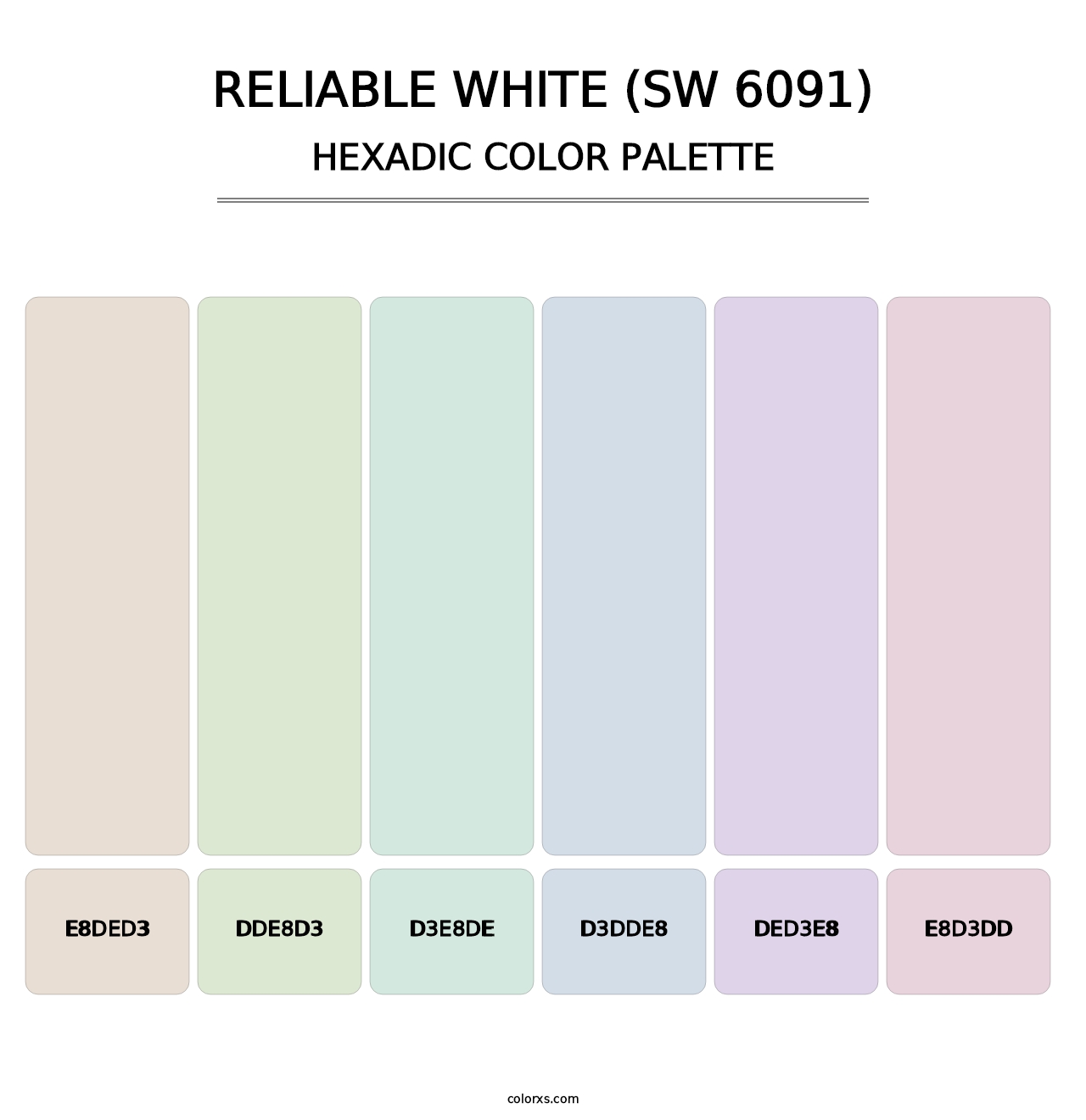 Reliable White (SW 6091) - Hexadic Color Palette