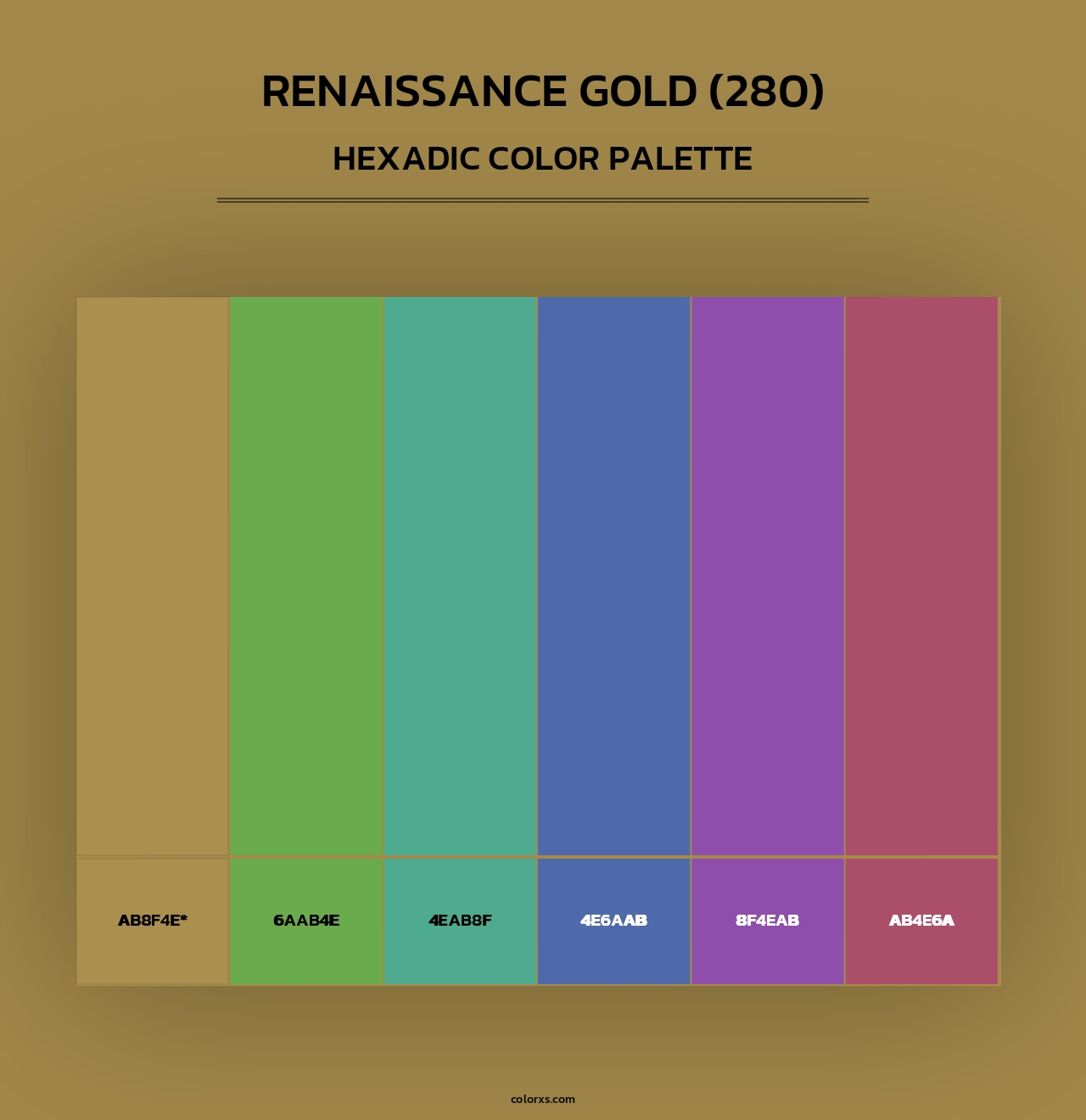 Renaissance Gold (280) - Hexadic Color Palette