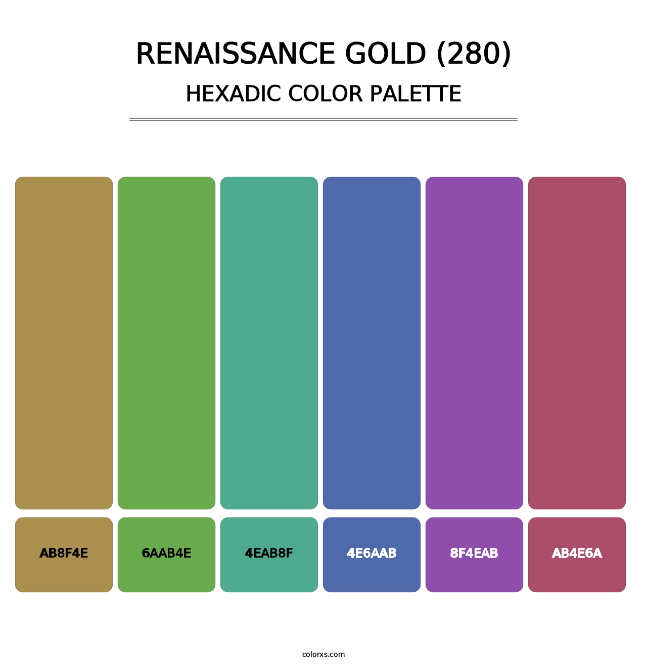 Renaissance Gold (280) - Hexadic Color Palette
