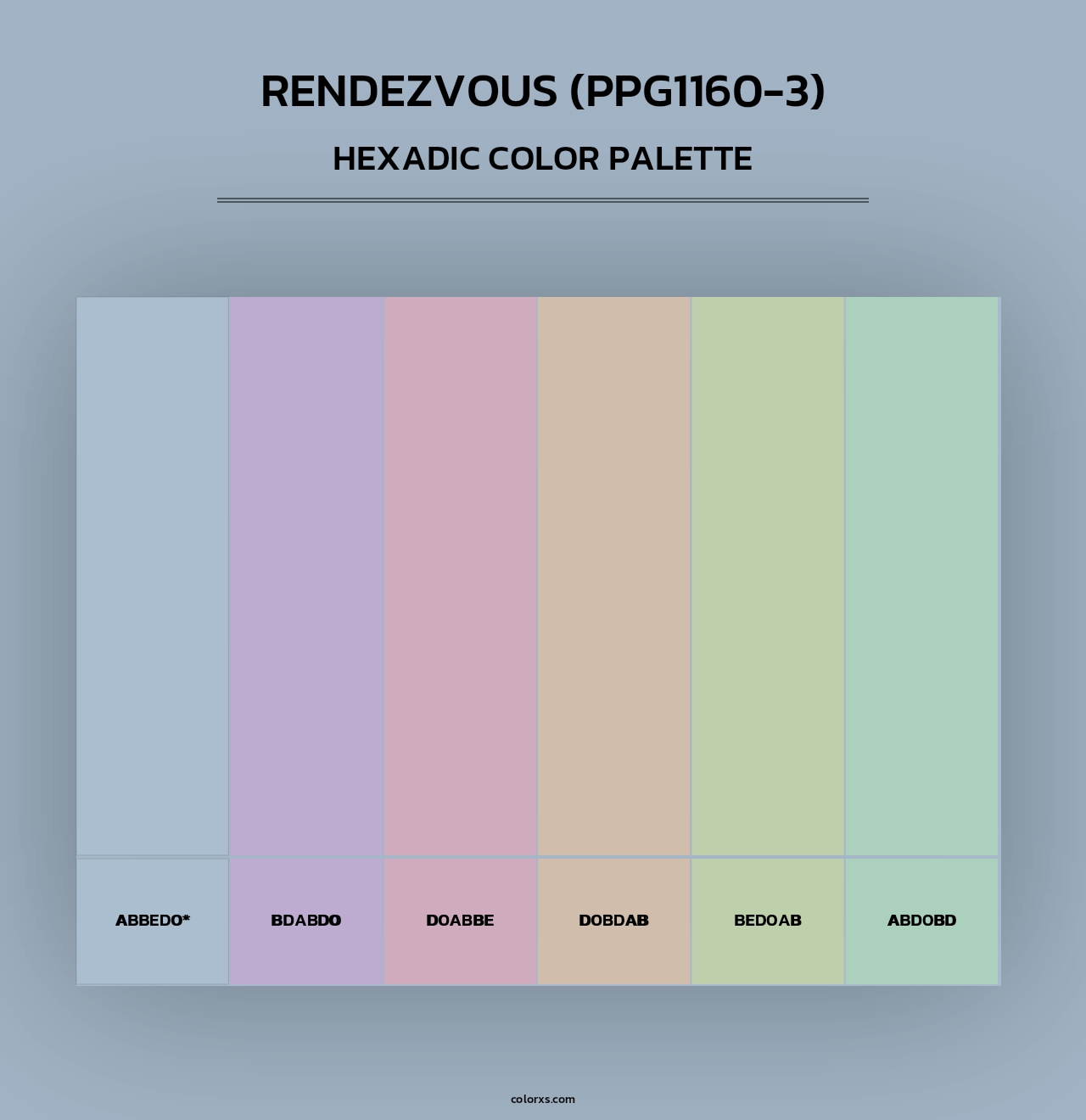Rendezvous (PPG1160-3) - Hexadic Color Palette