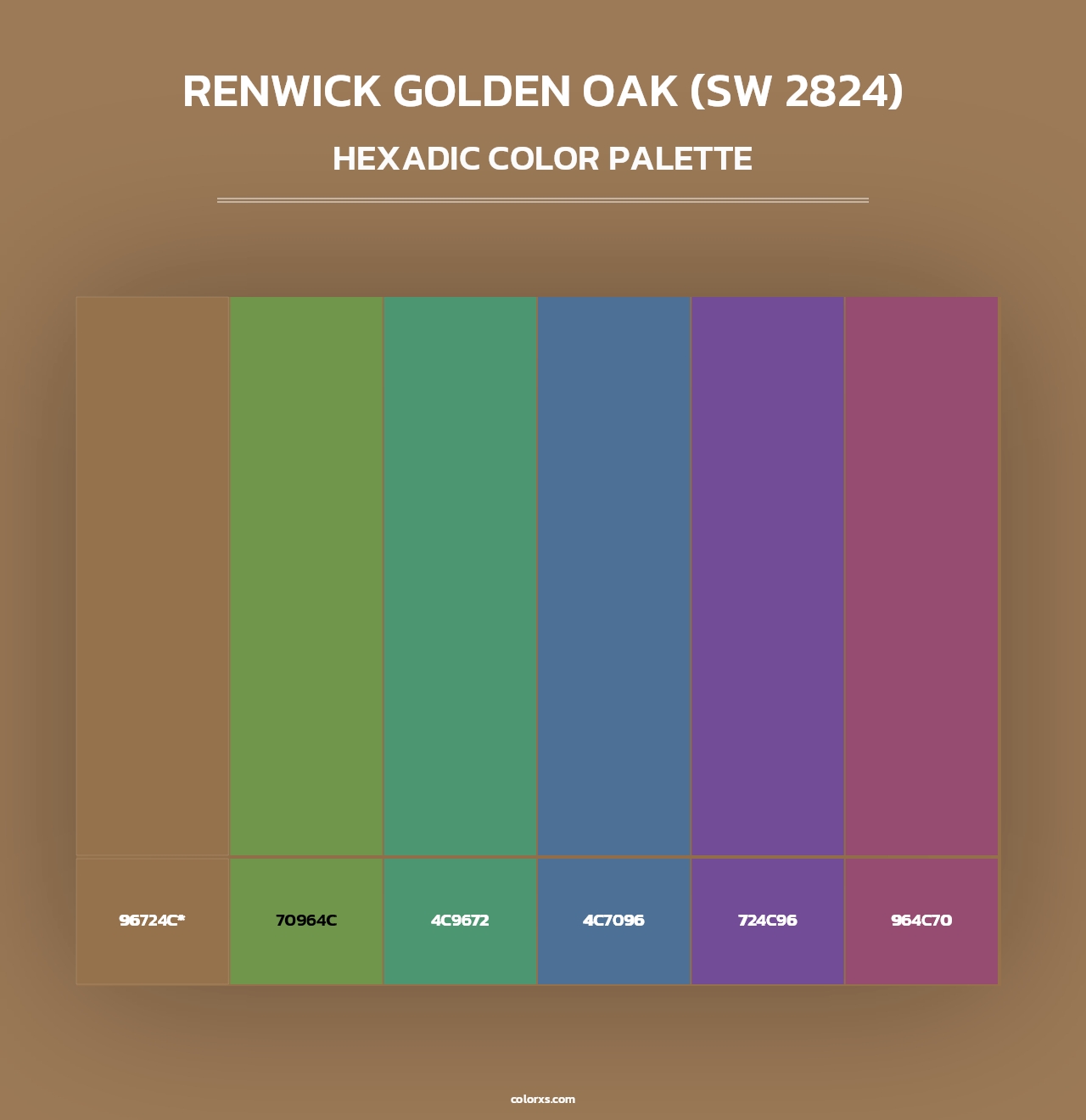Renwick Golden Oak (SW 2824) - Hexadic Color Palette