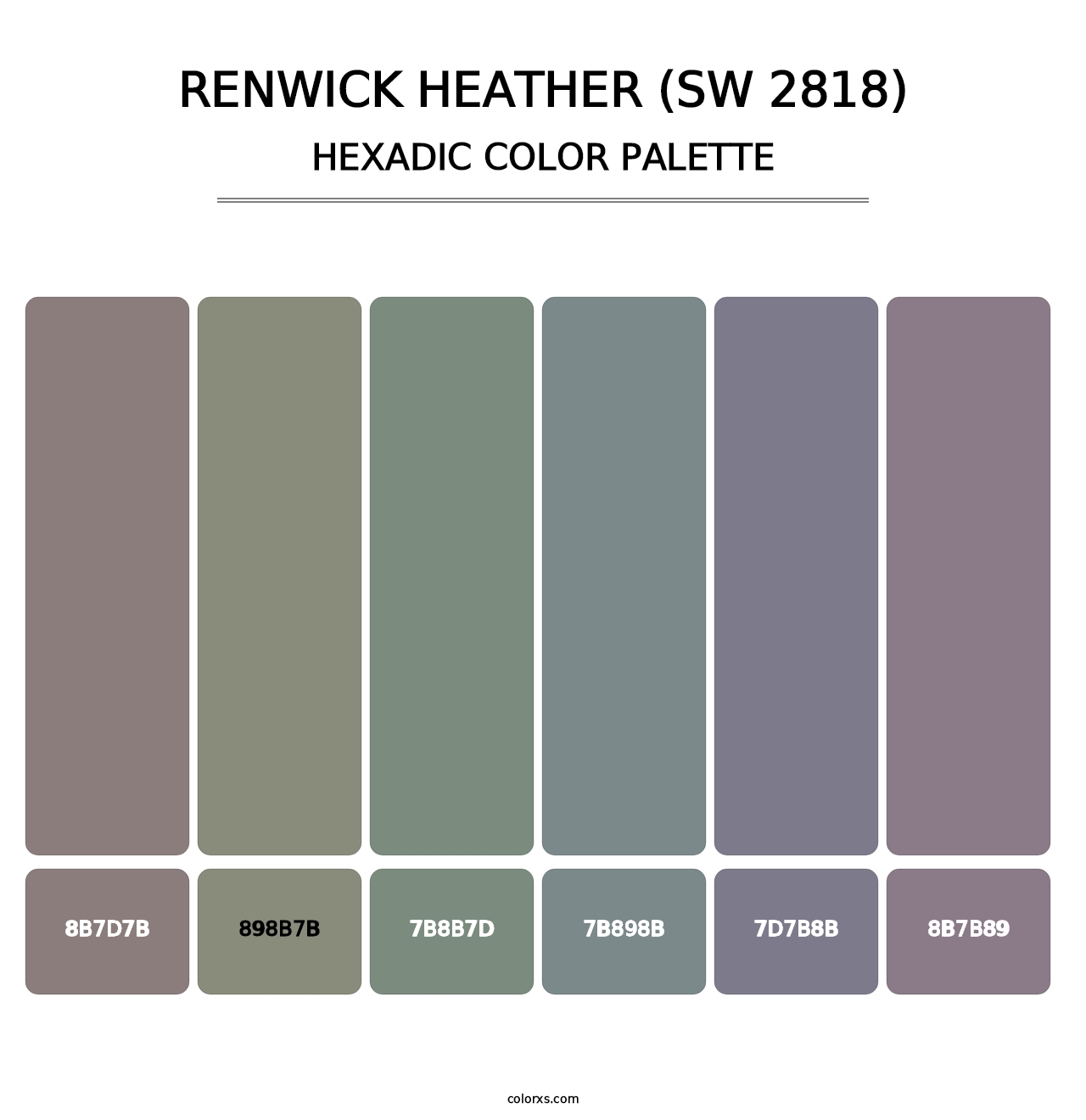 Renwick Heather (SW 2818) - Hexadic Color Palette