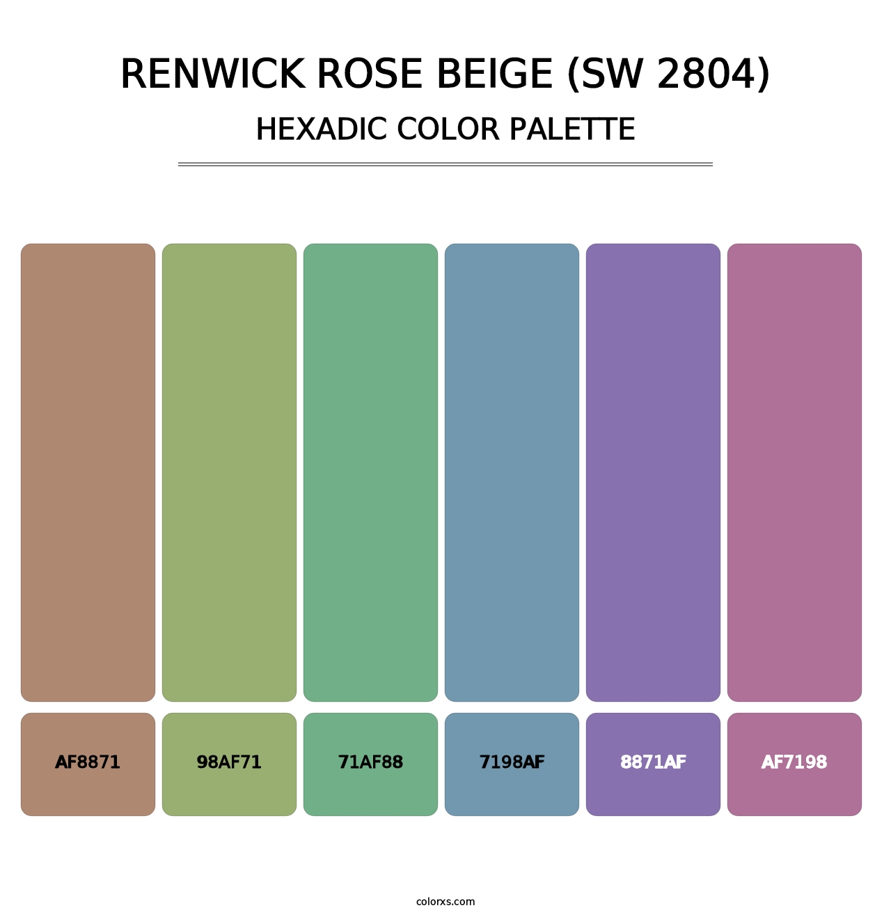 Renwick Rose Beige (SW 2804) - Hexadic Color Palette
