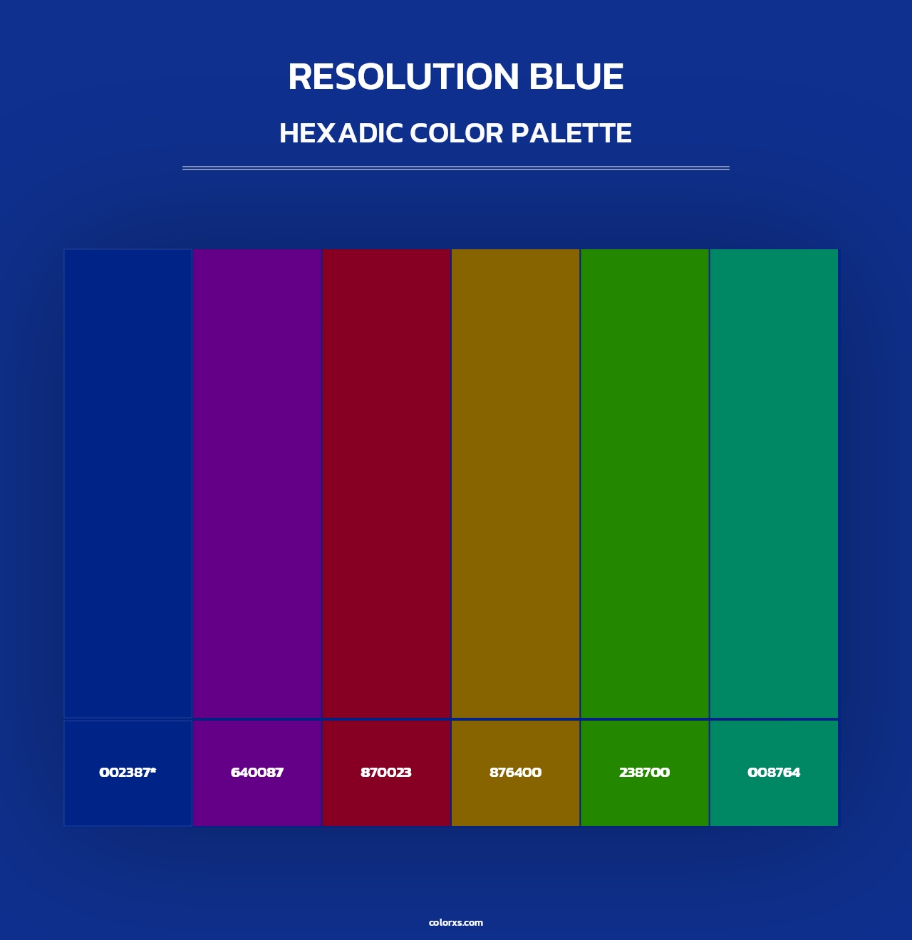 Resolution Blue - Hexadic Color Palette