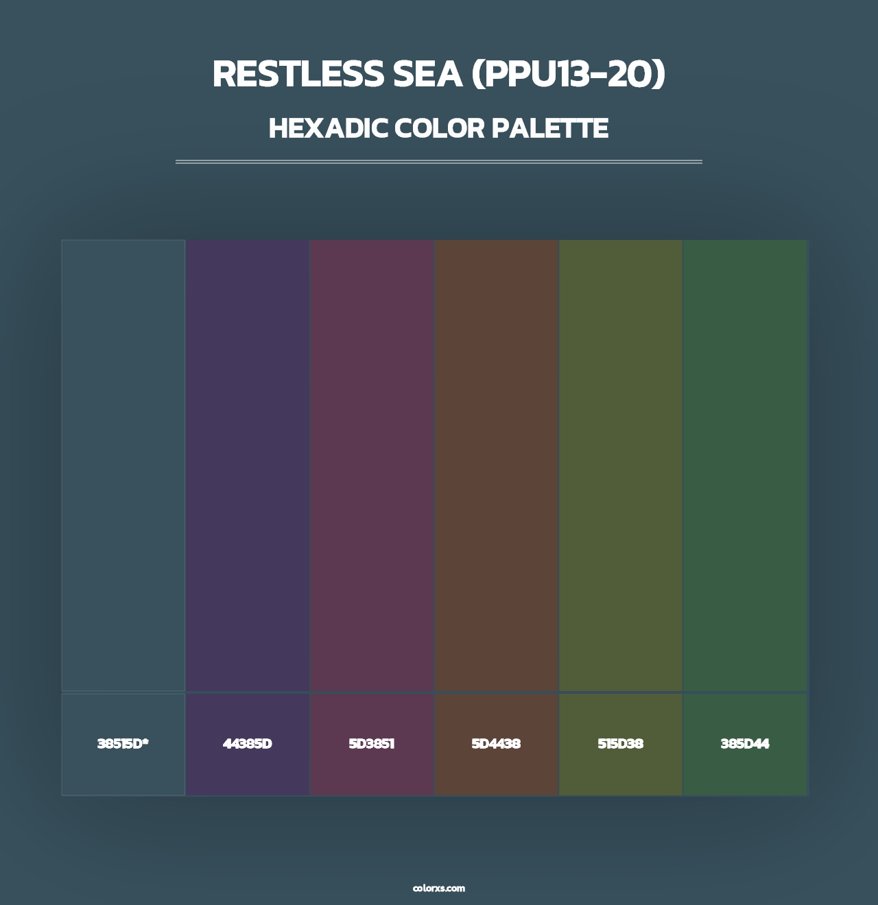 Restless Sea (PPU13-20) - Hexadic Color Palette