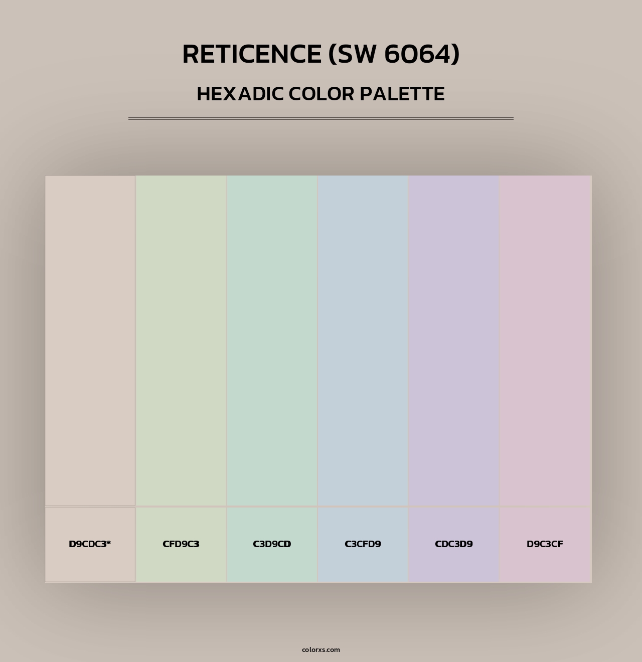 Reticence (SW 6064) - Hexadic Color Palette