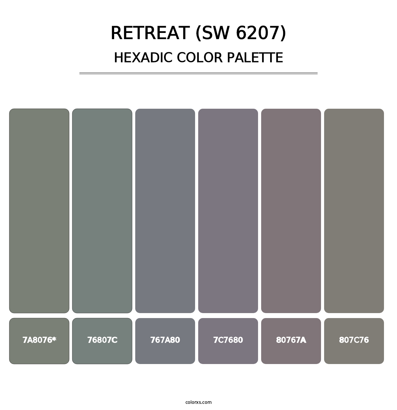 Retreat (SW 6207) - Hexadic Color Palette