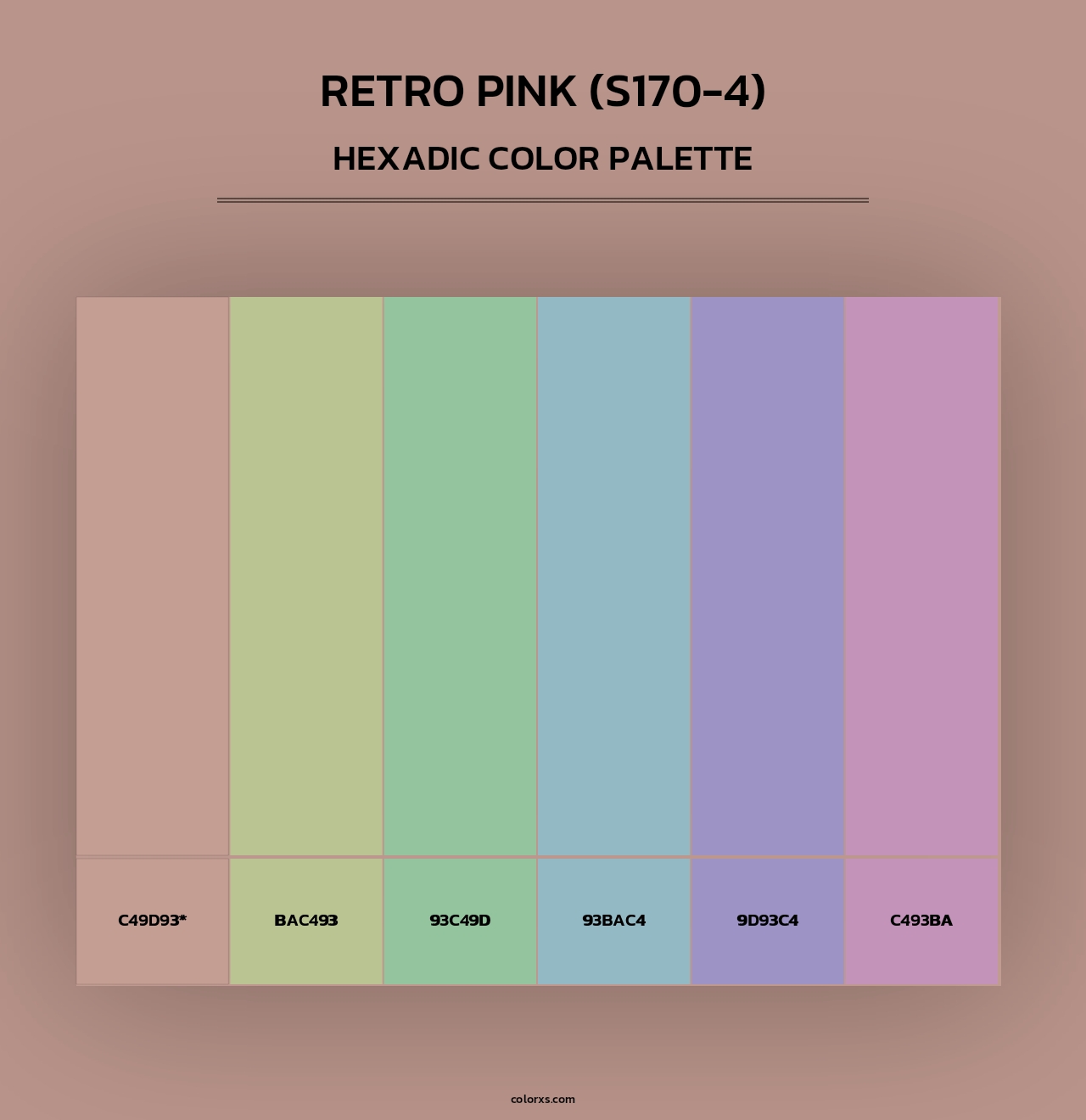 Retro Pink (S170-4) - Hexadic Color Palette