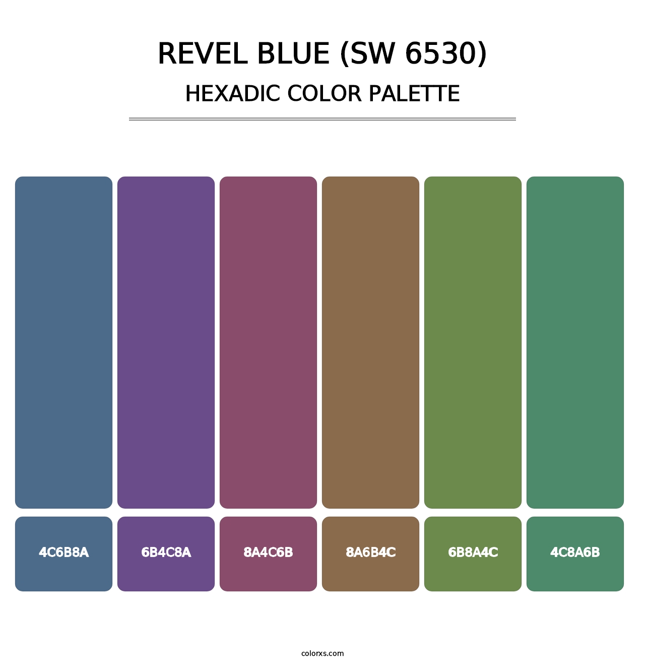 Revel Blue (SW 6530) - Hexadic Color Palette