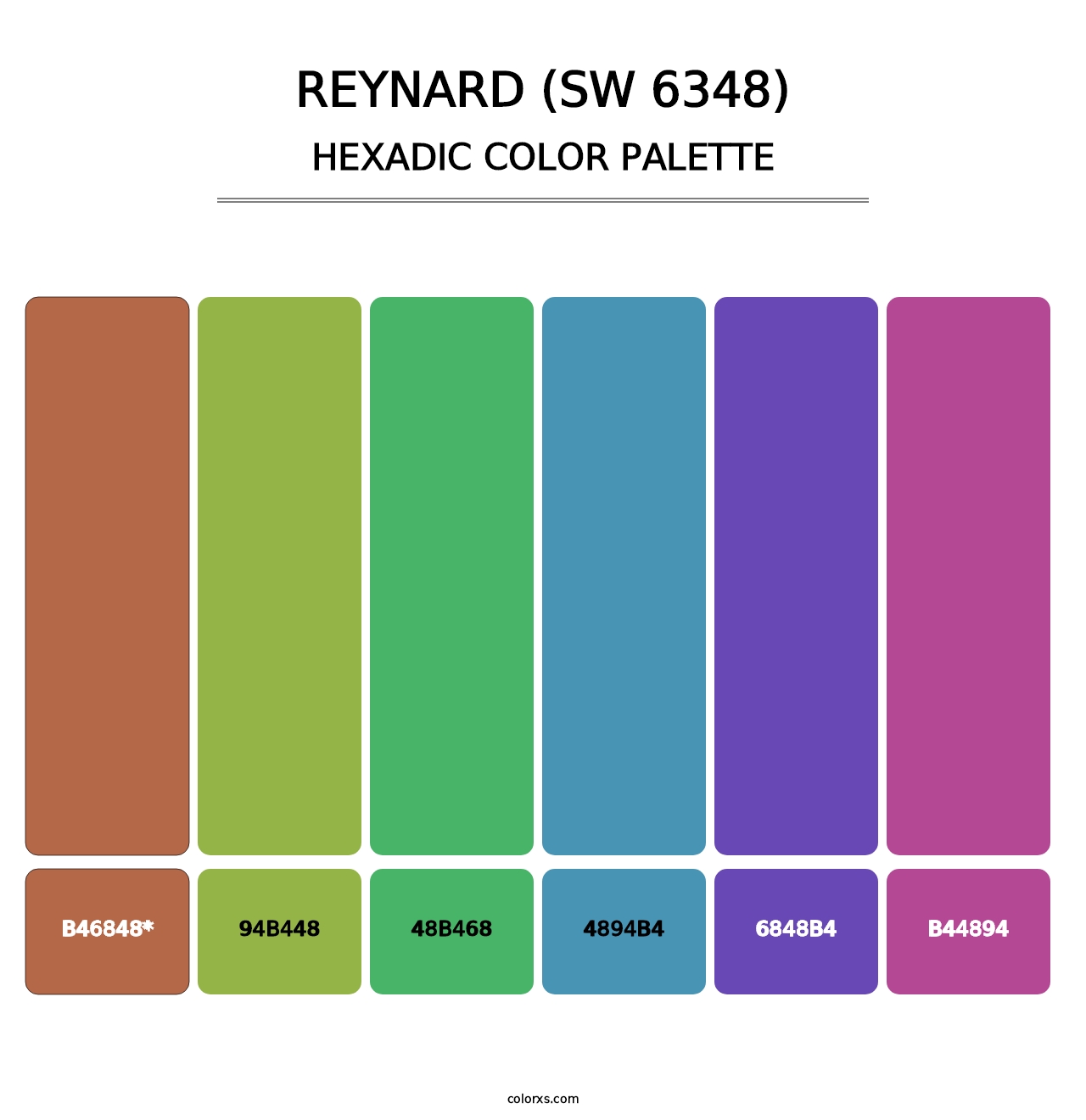 Reynard (SW 6348) - Hexadic Color Palette