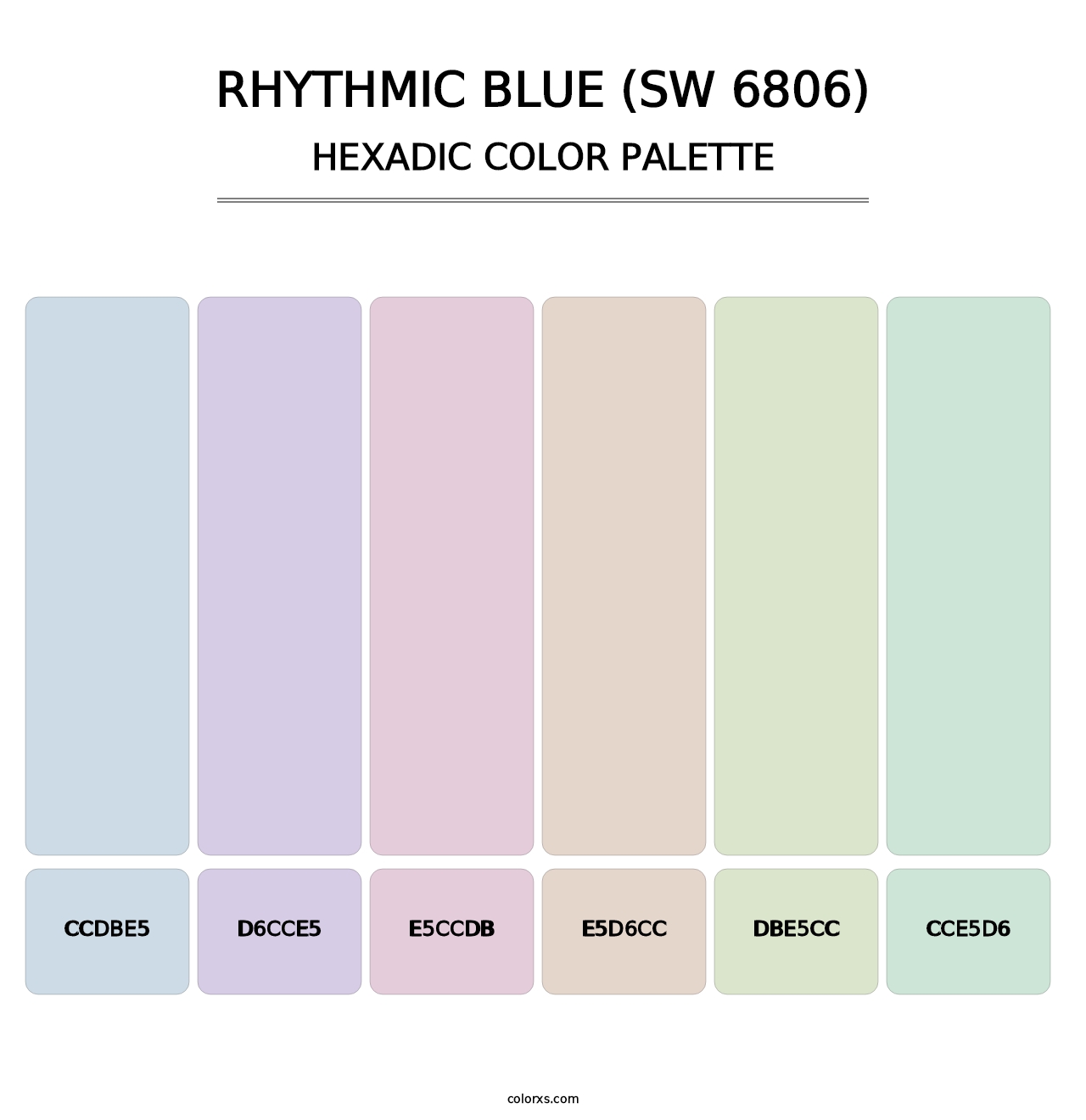 Rhythmic Blue (SW 6806) - Hexadic Color Palette