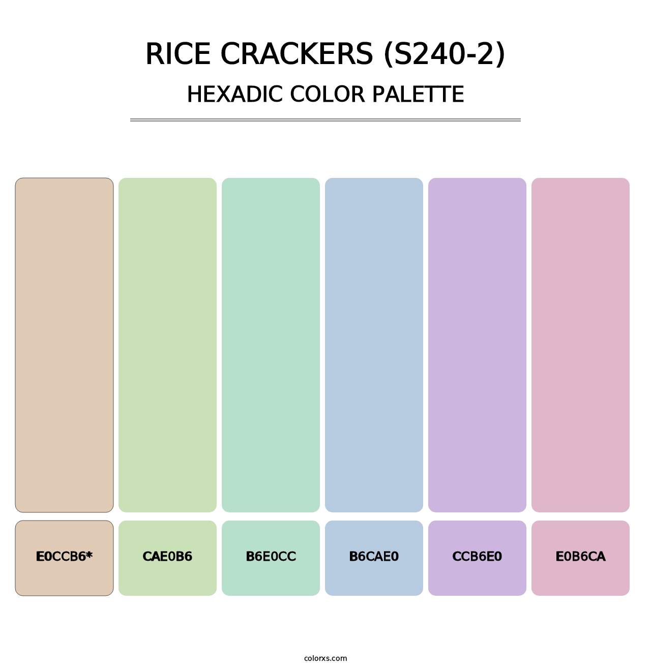Rice Crackers (S240-2) - Hexadic Color Palette