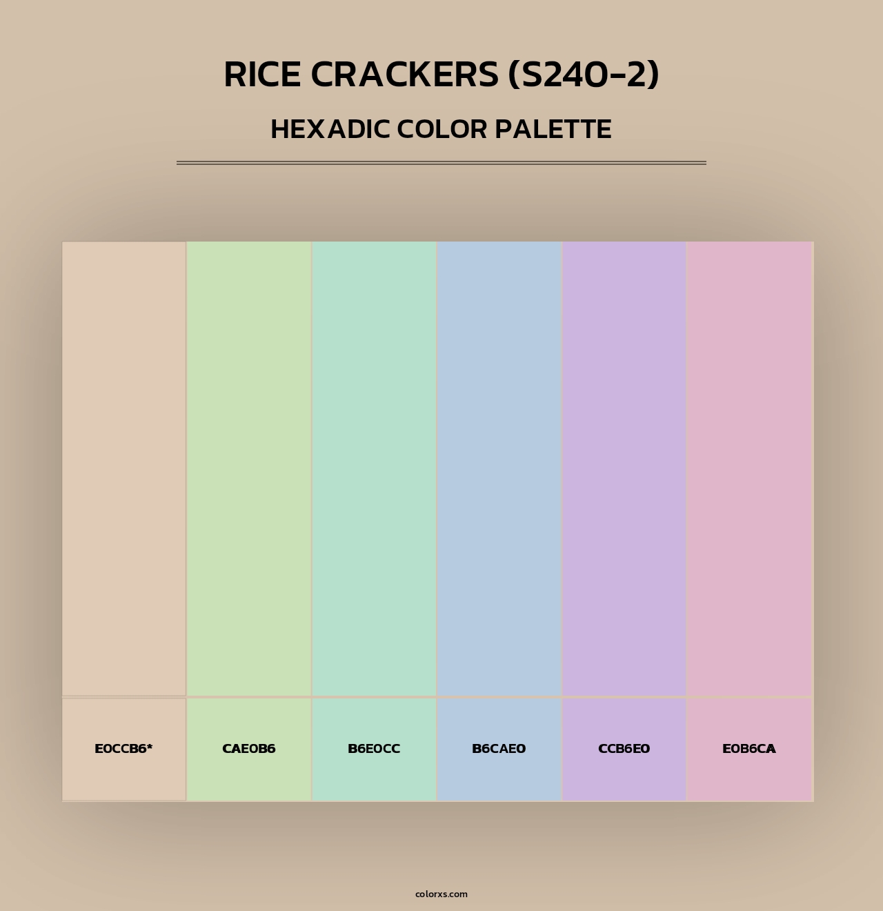 Rice Crackers (S240-2) - Hexadic Color Palette