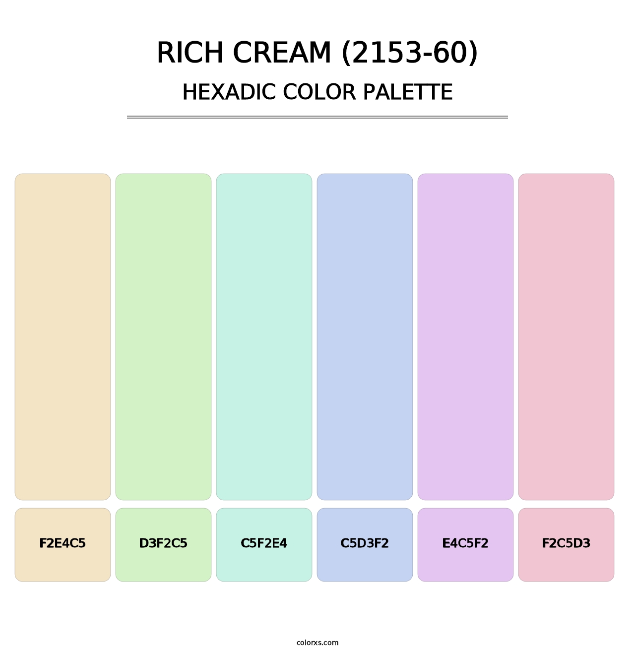Rich Cream (2153-60) - Hexadic Color Palette